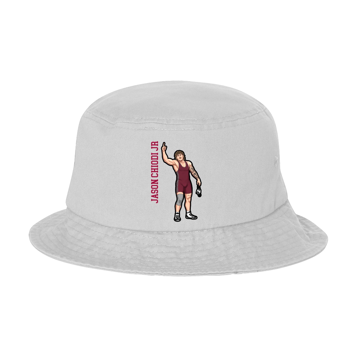 Bucket Cap — Name Vertical in White