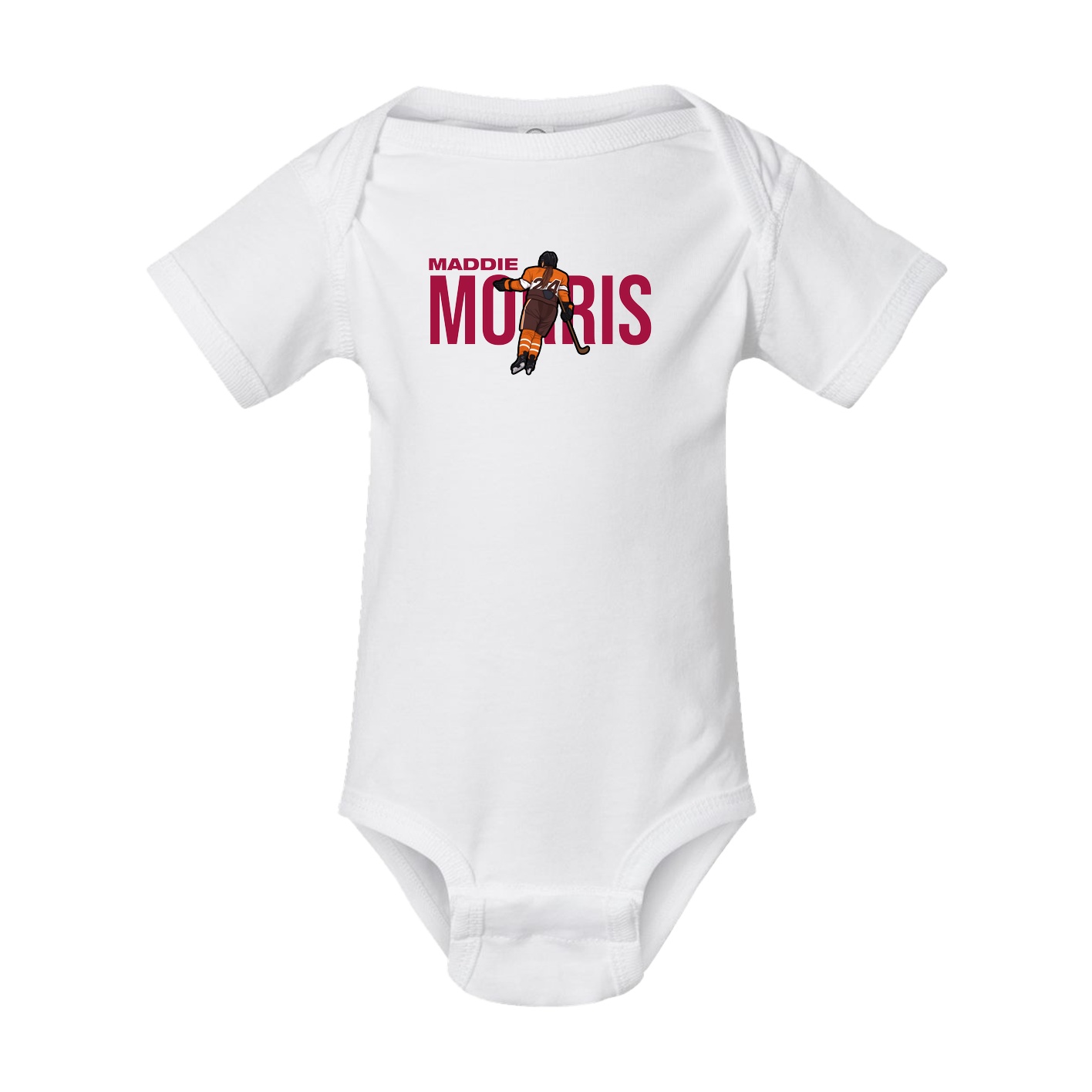 Baby Onesie — Player Name in White
