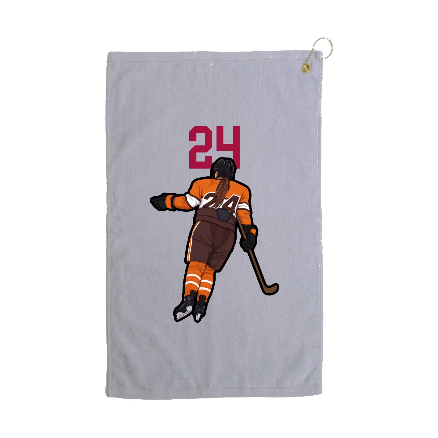 Golf Towel — Number Top in Grey