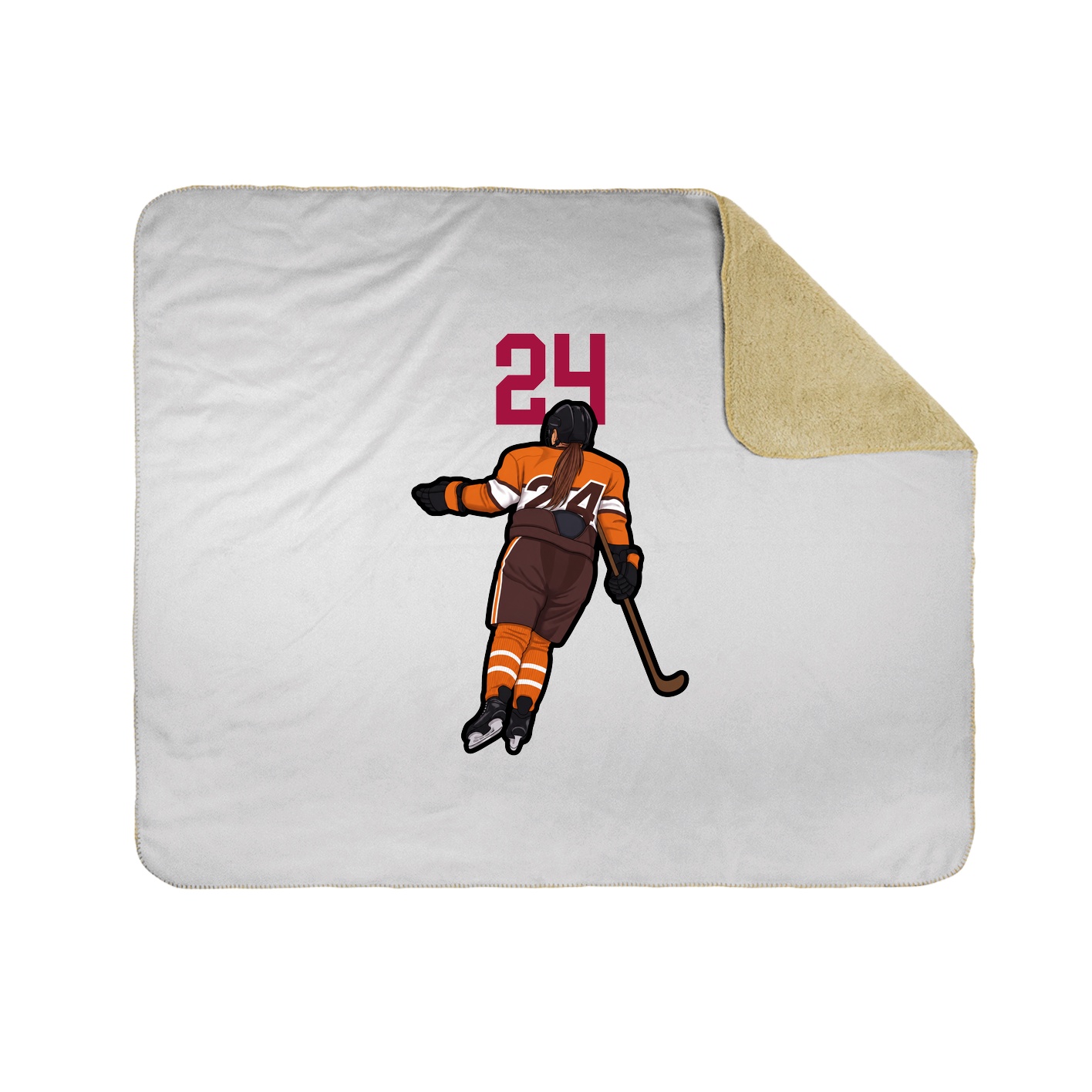 Throw Blanket — Number Top in White