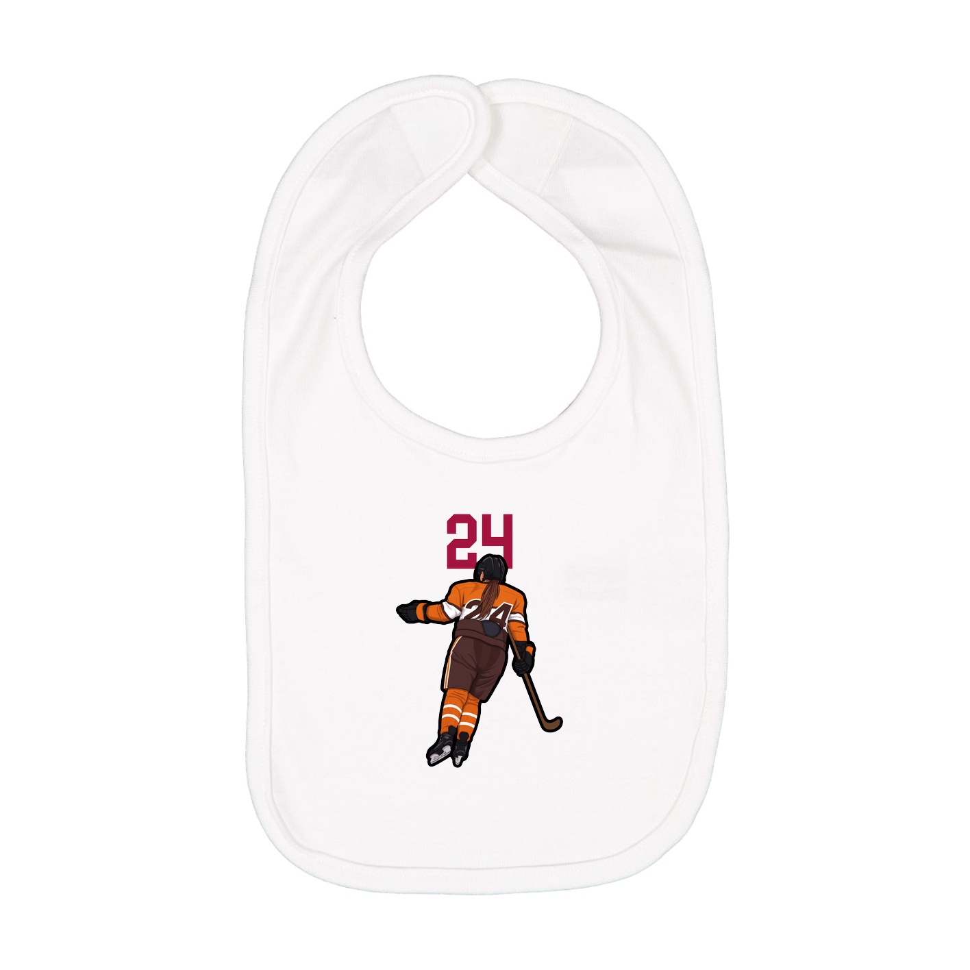 Infant Bib — Number Top in White