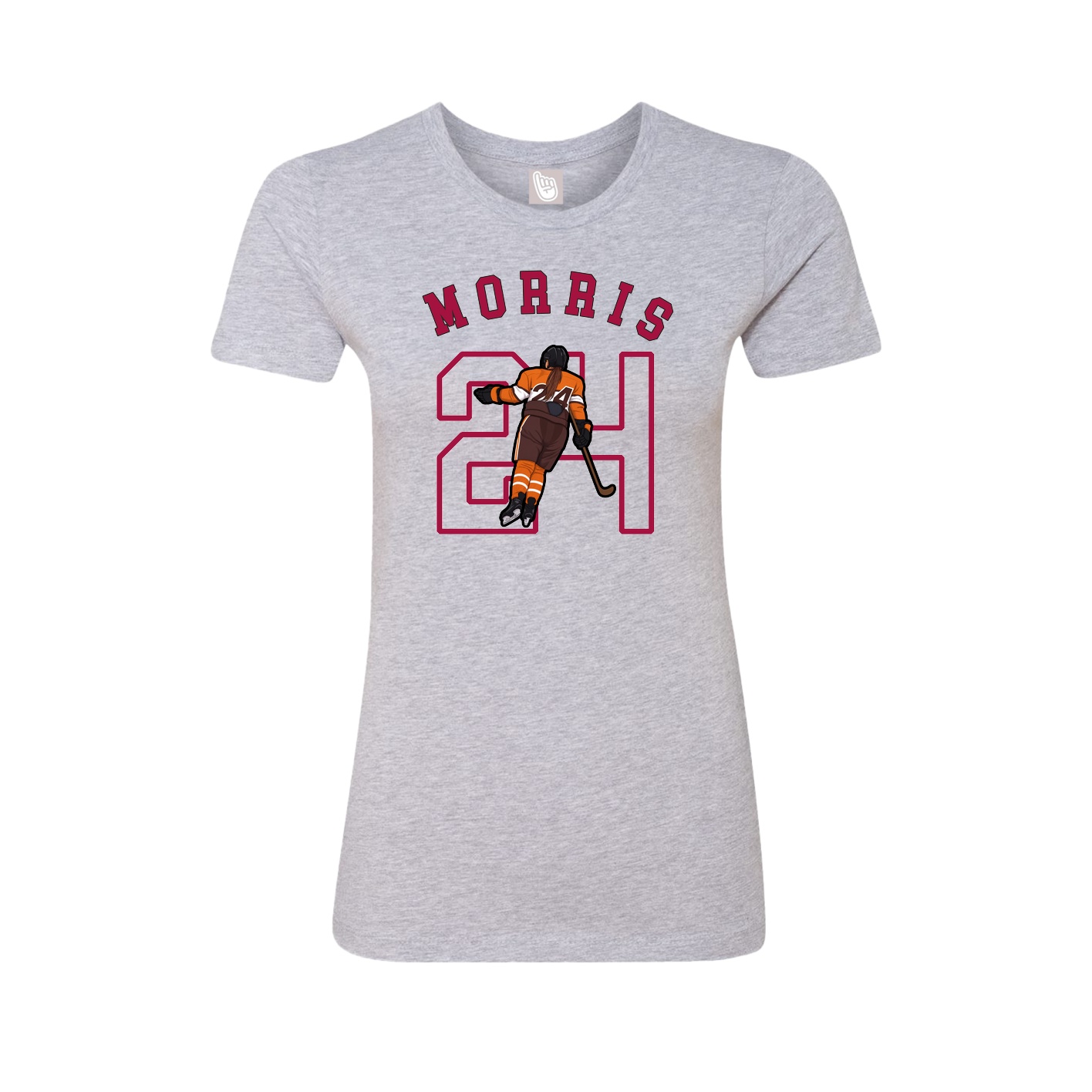 Fitted Women's Tee — Shirsey Arch in Grey