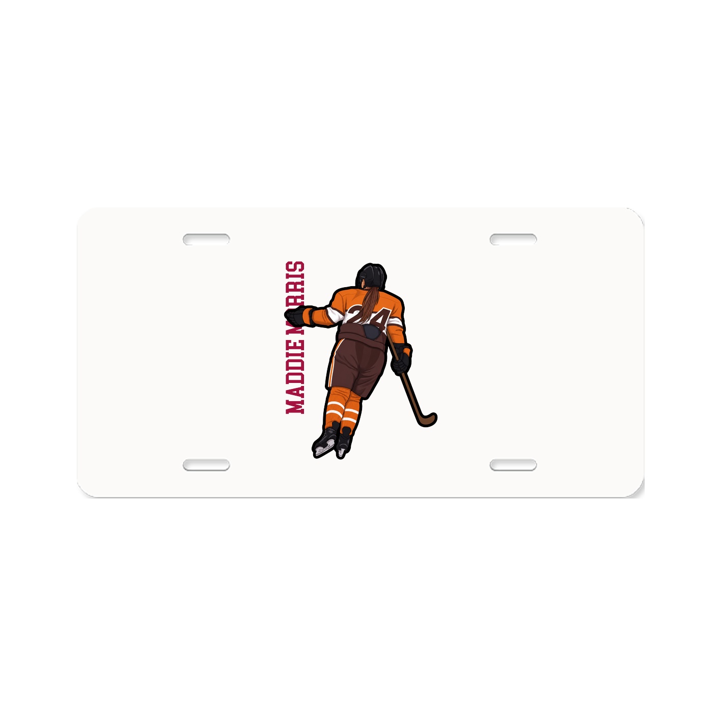 License Plate — Name Vertical in Classic