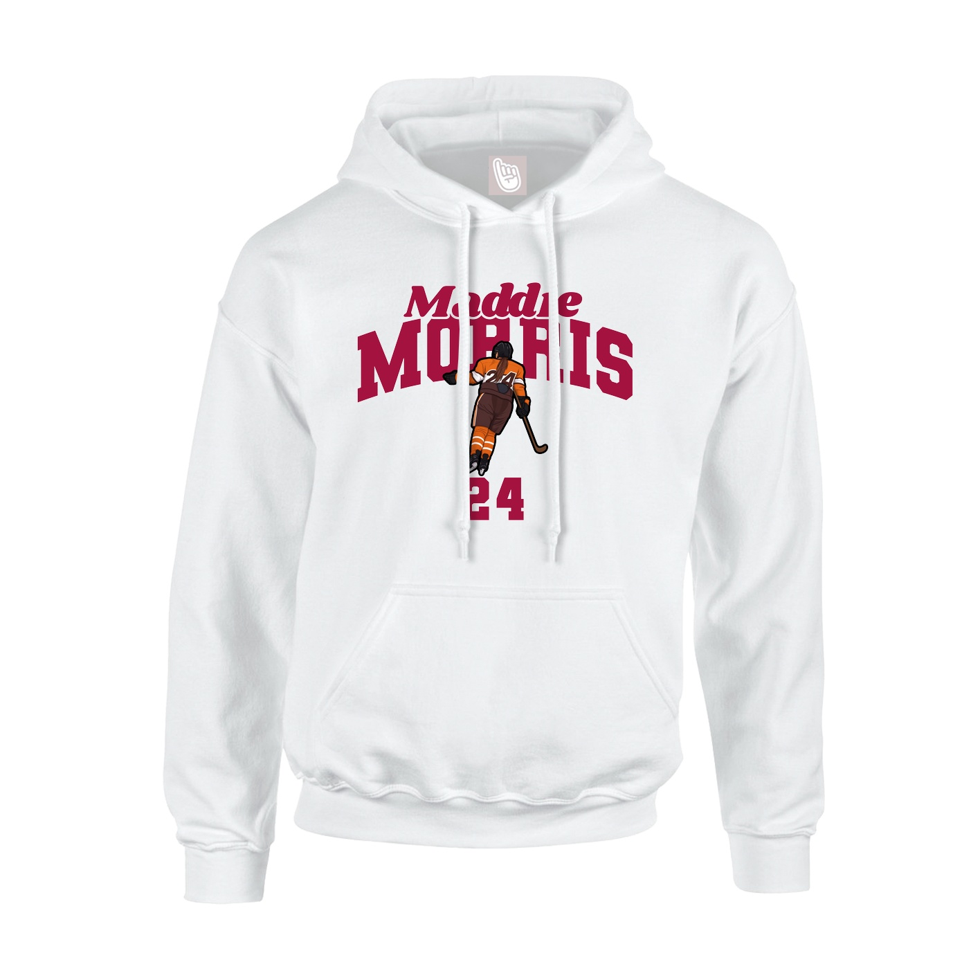 Youth Hoodie — Signature Arch in White