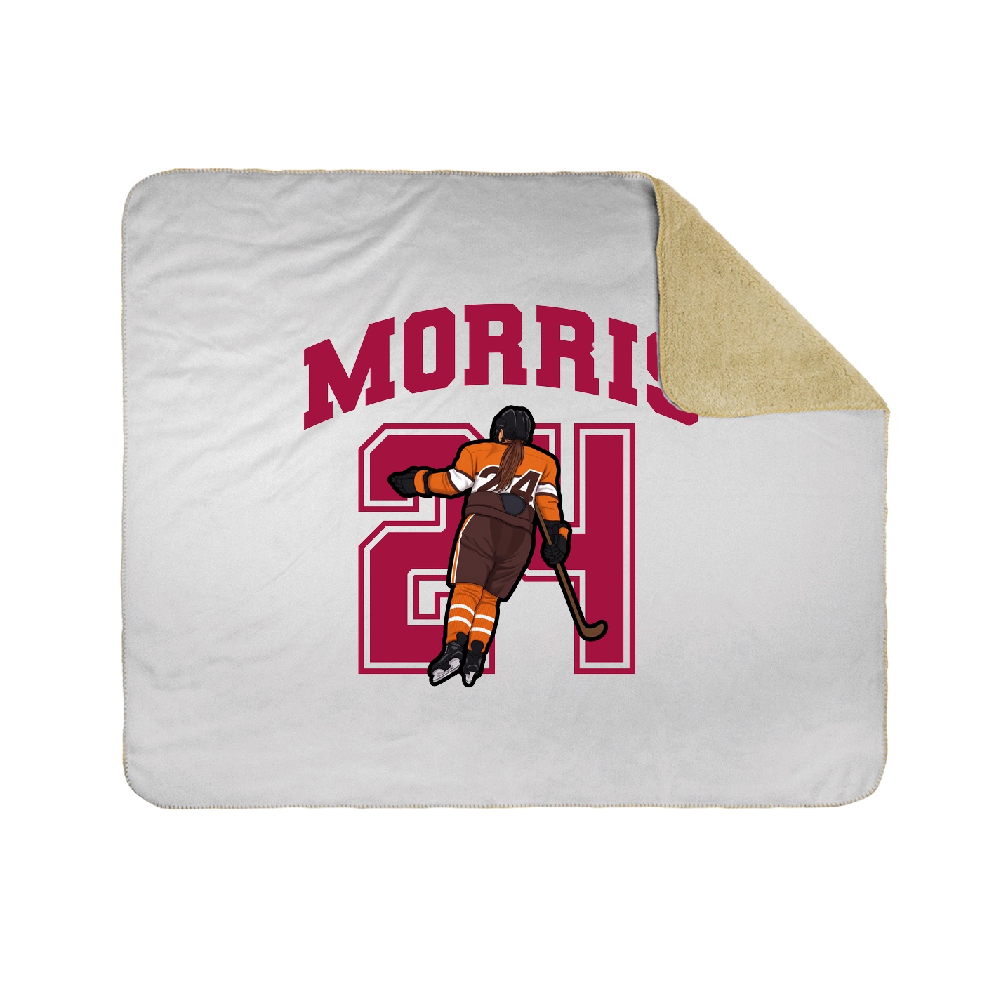 Throw Blanket — Number in White