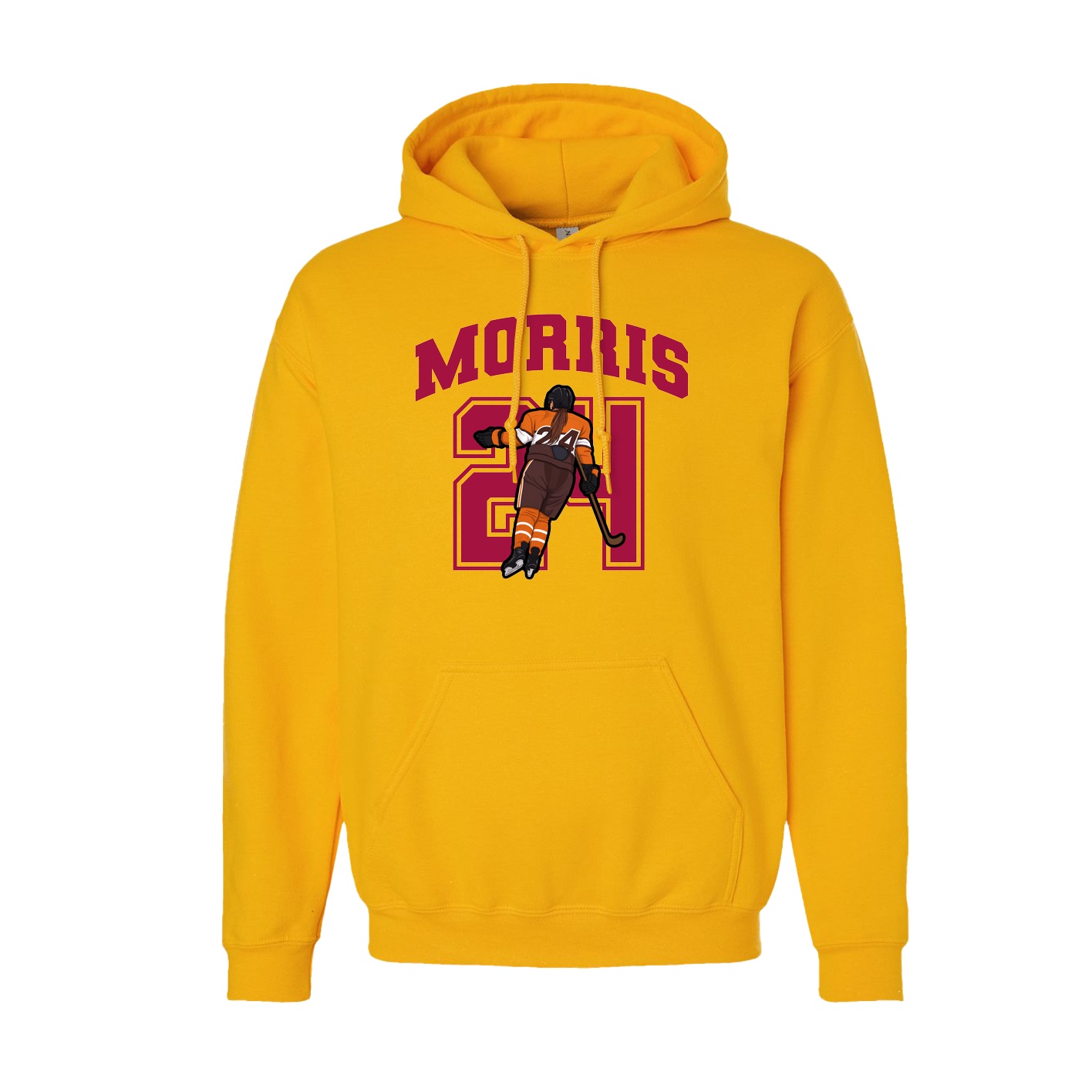 Youth Hoodie — Number in Gold