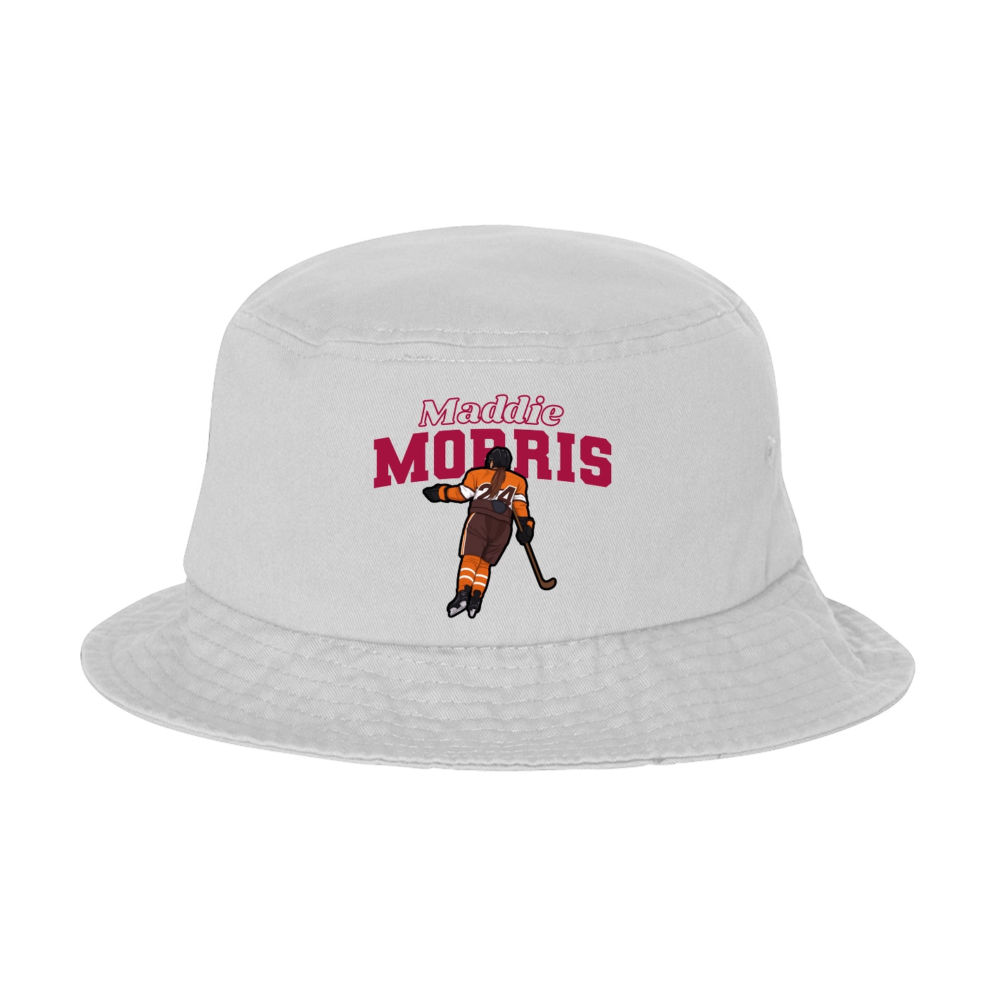 Bucket Cap — Name Arch in White