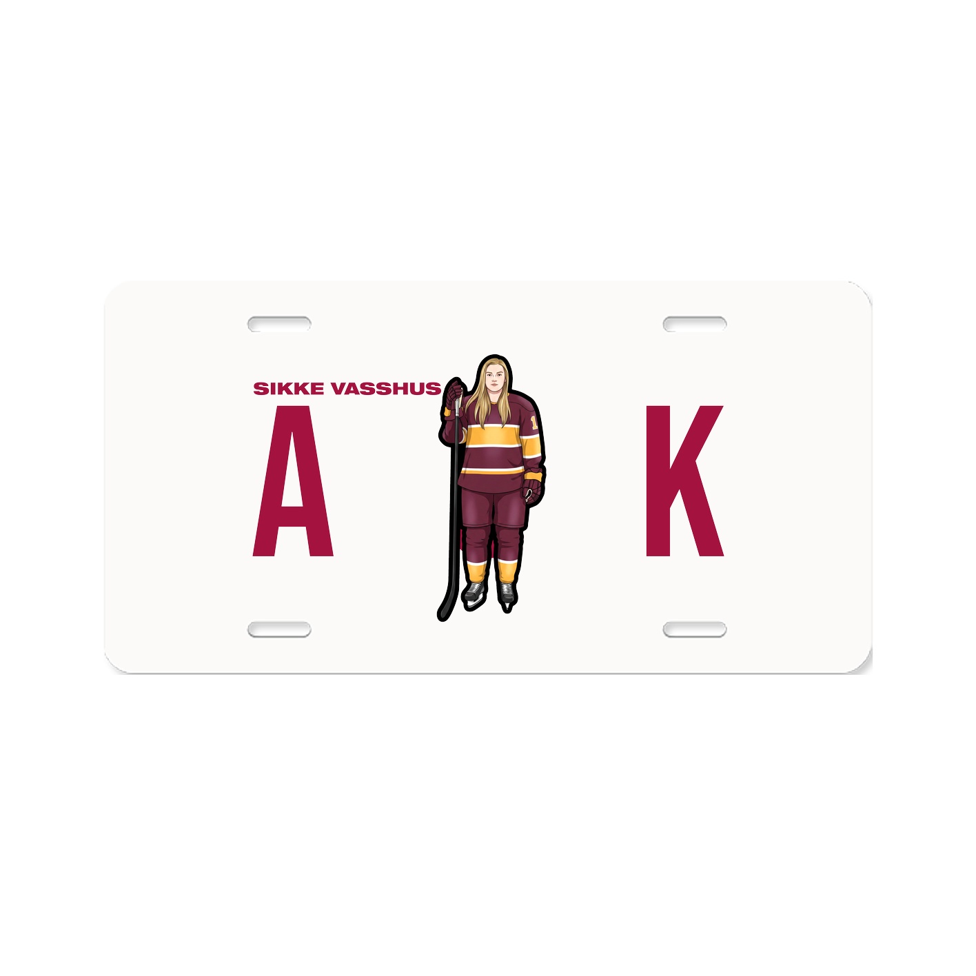 License Plate — Player Name in Classic