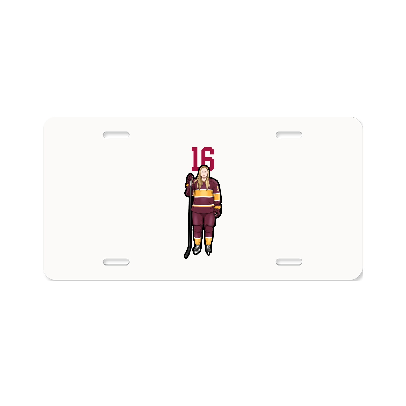 License Plate — Number Top in Classic
