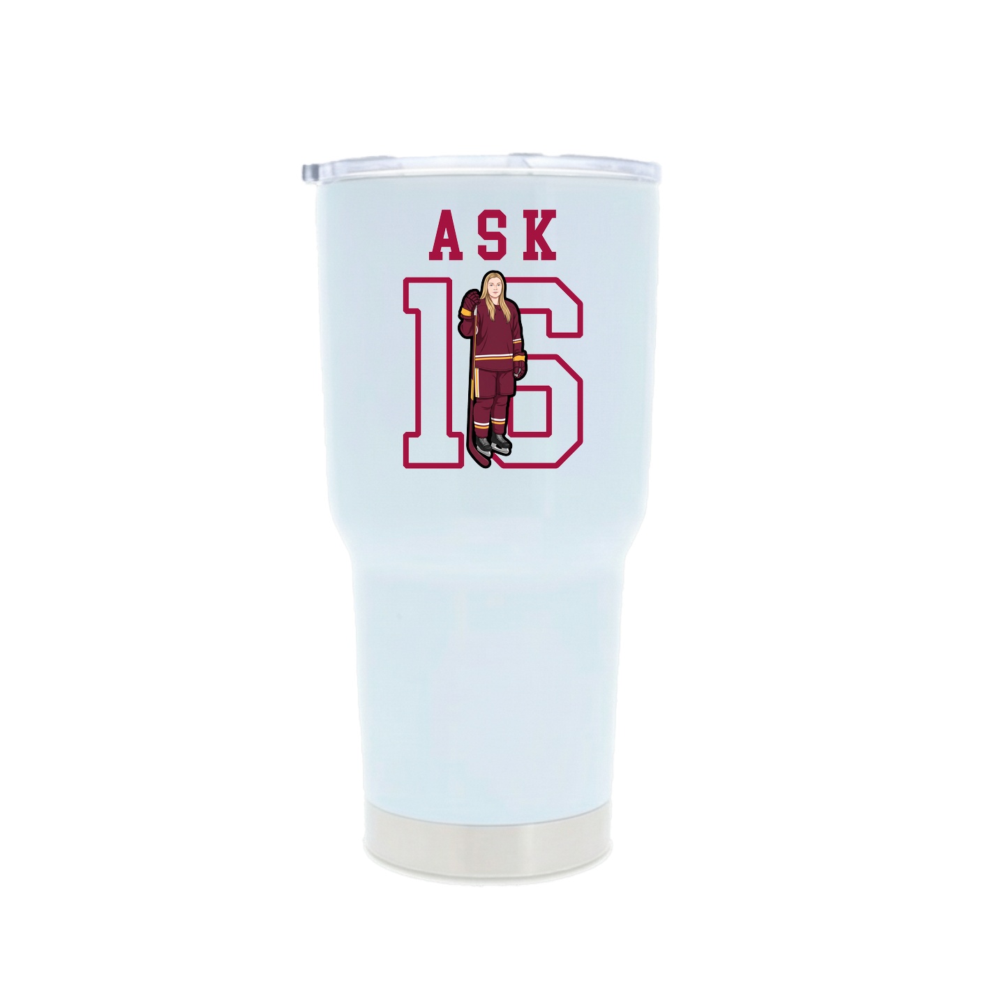30oz Stainless Steel Tumbler — Shirsey in White