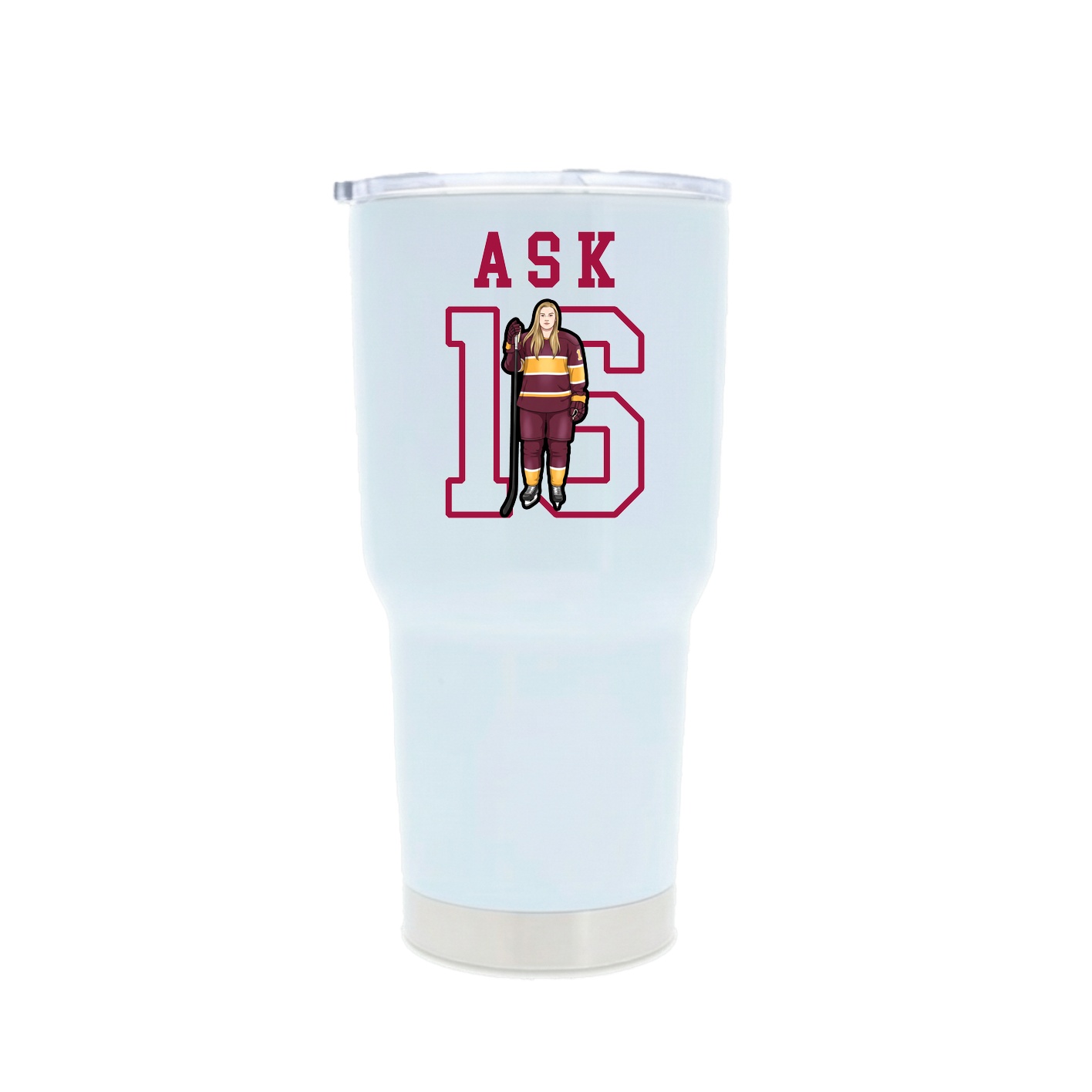 30oz Stainless Steel Tumbler — Shirsey in White