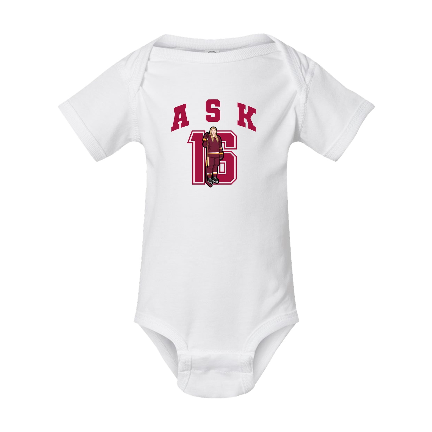 Baby Onesie — Number in White