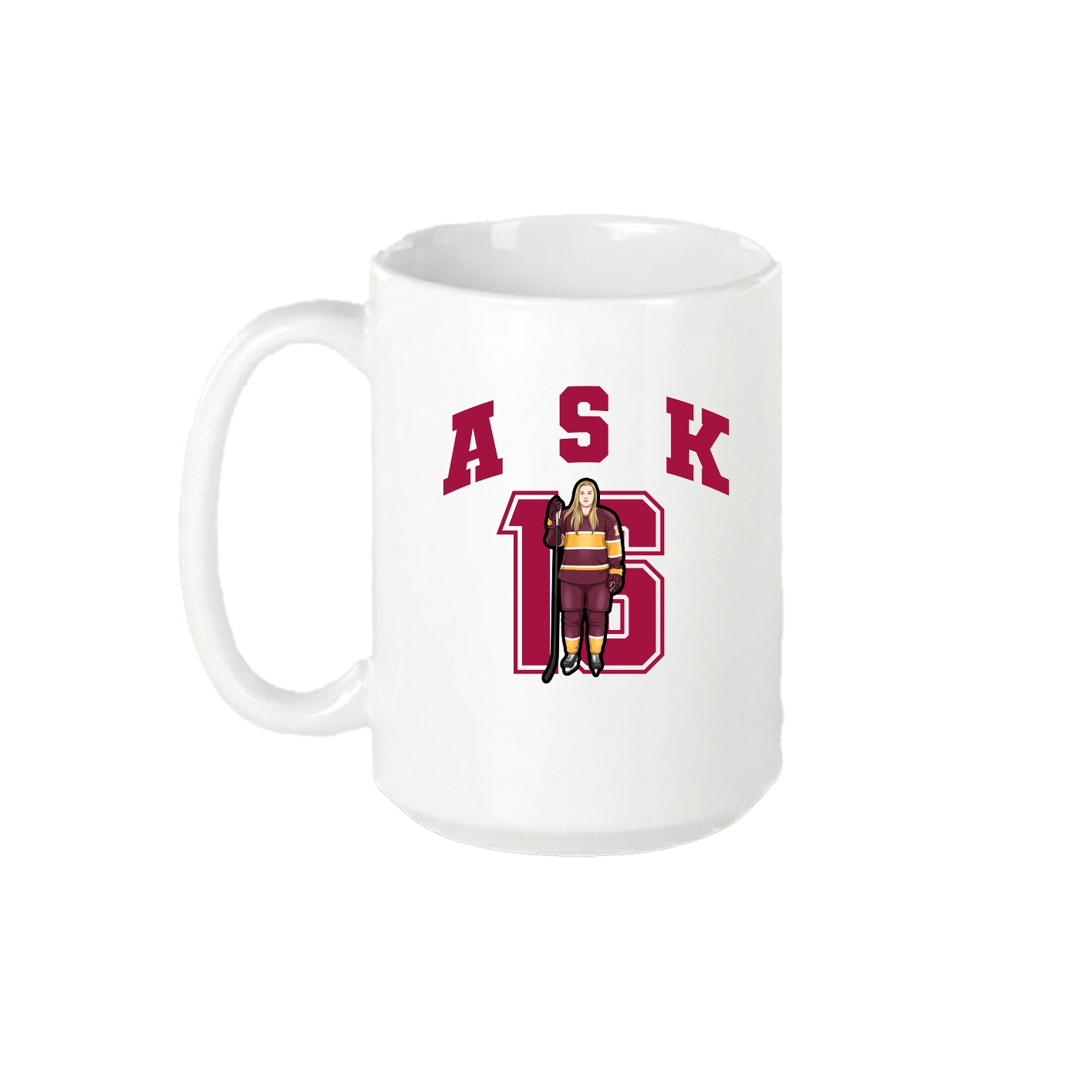 15oz Coffee Mug — Number in White
