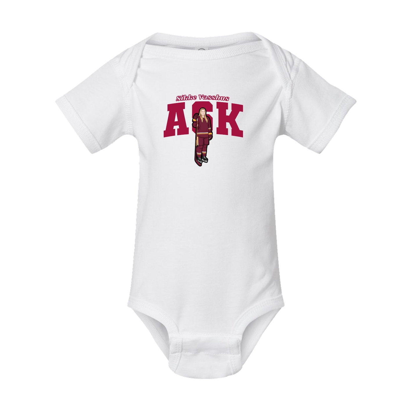 Baby Onesie — Name Arch in White