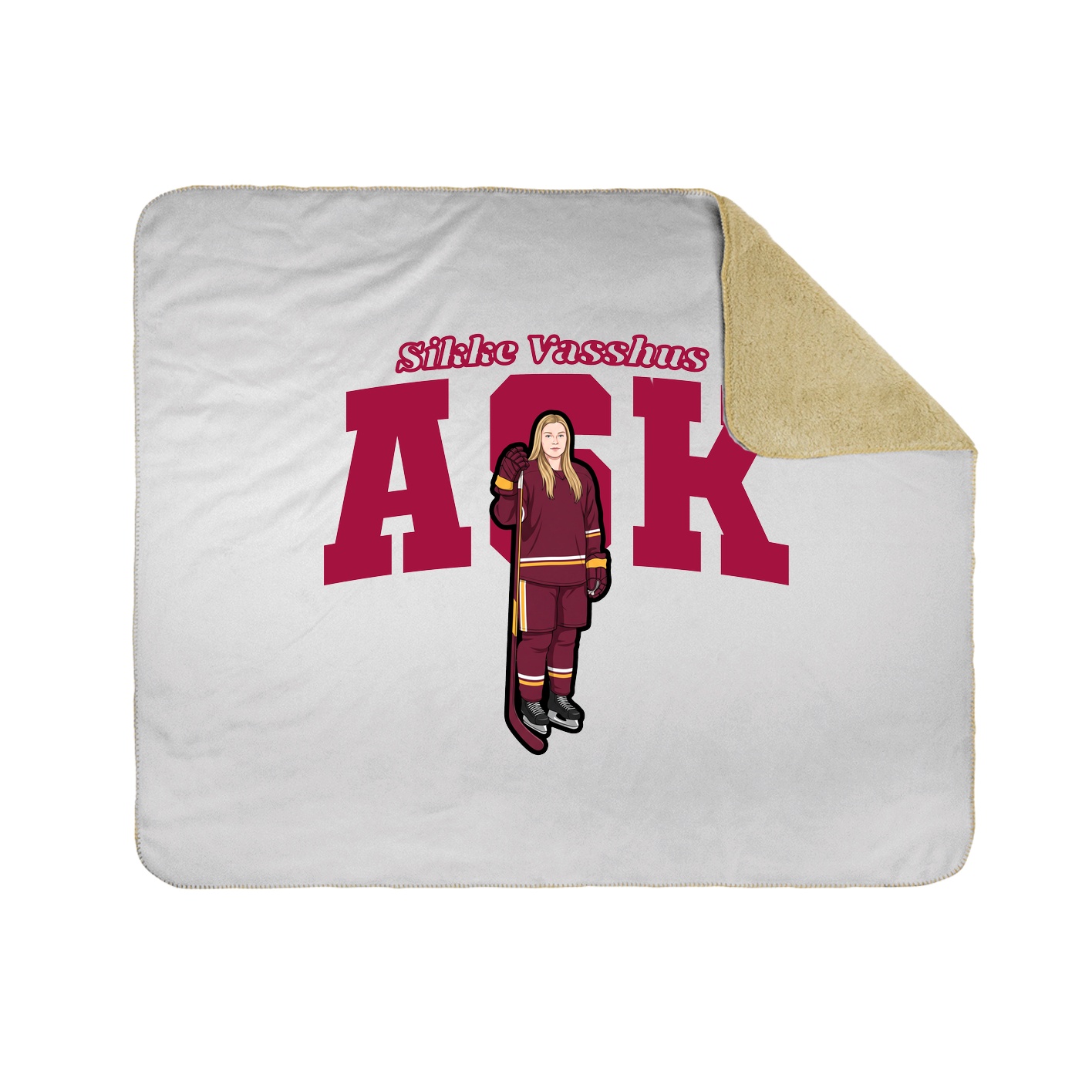 Throw Blanket — Name Arch in White