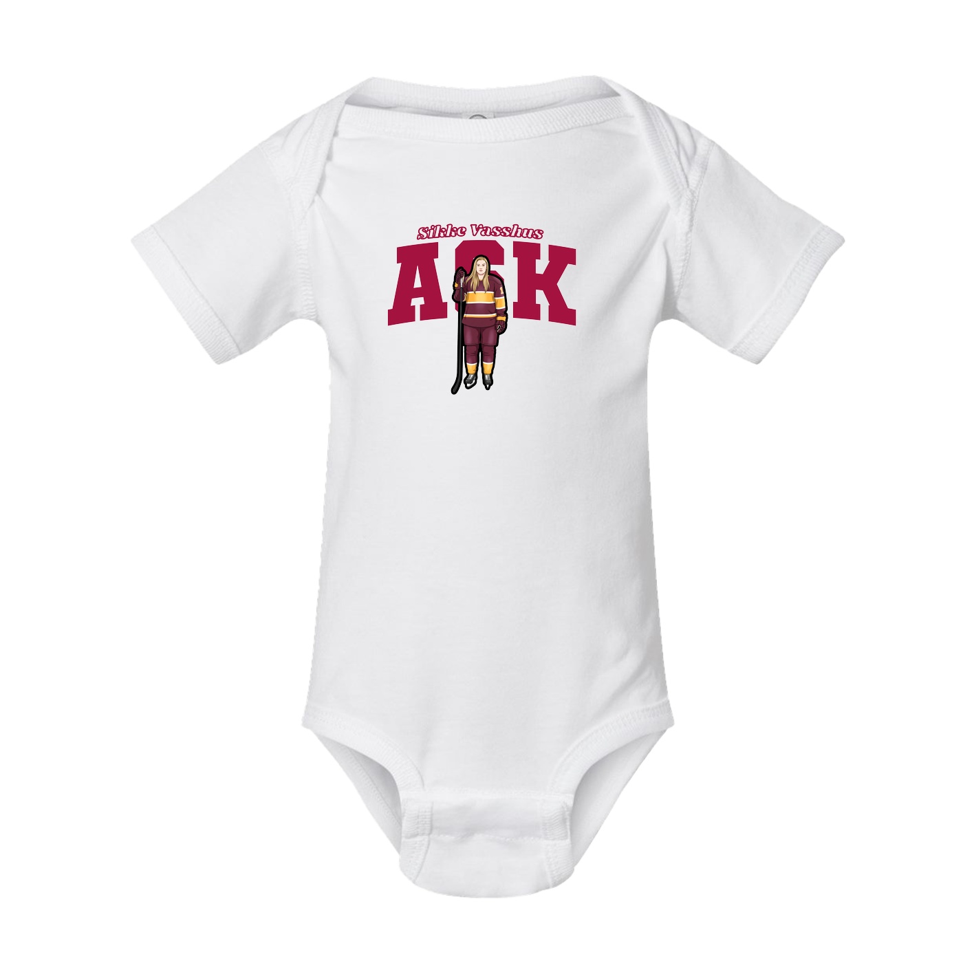 Baby Onesie — Name Arch in White