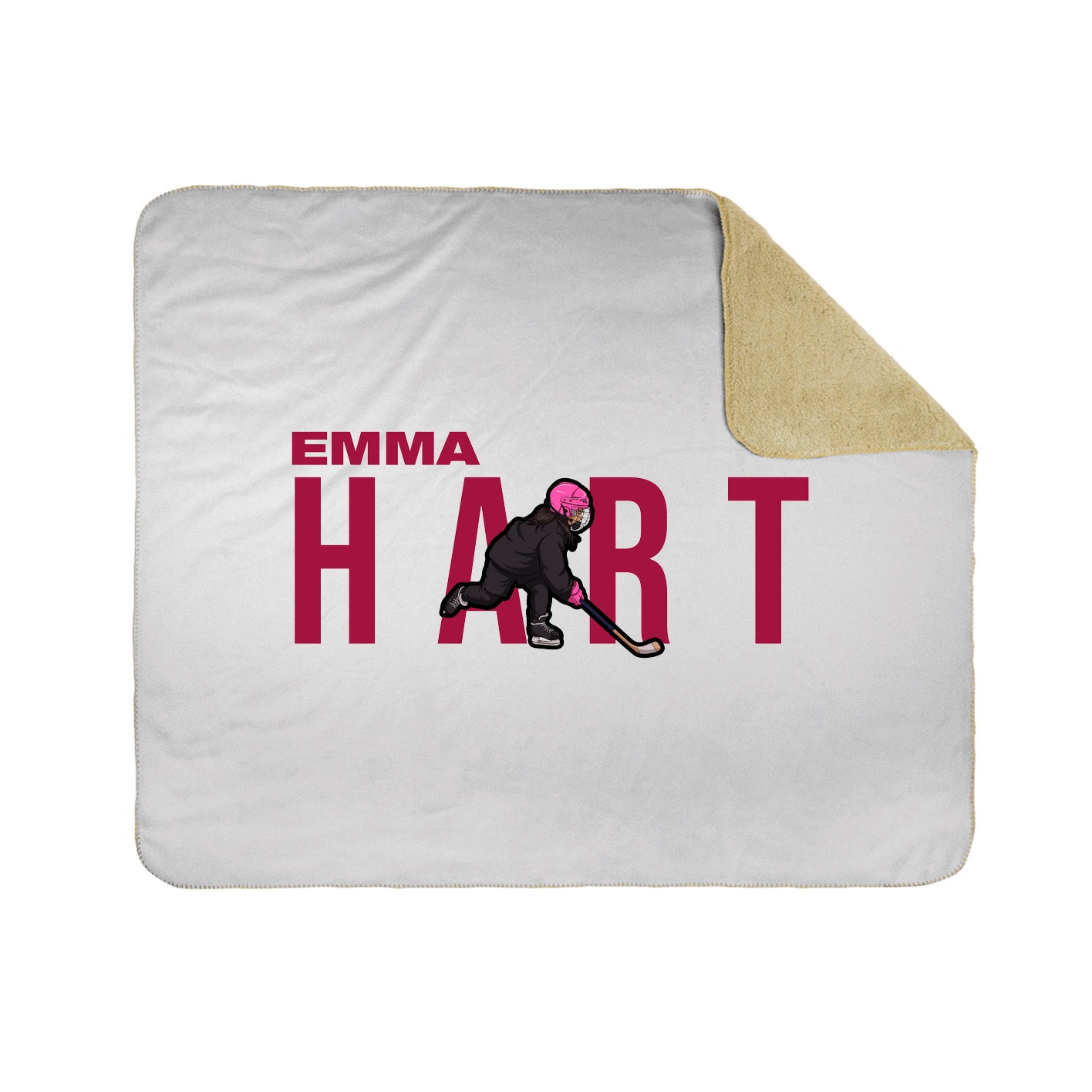 Throw Blanket — Player Name in White