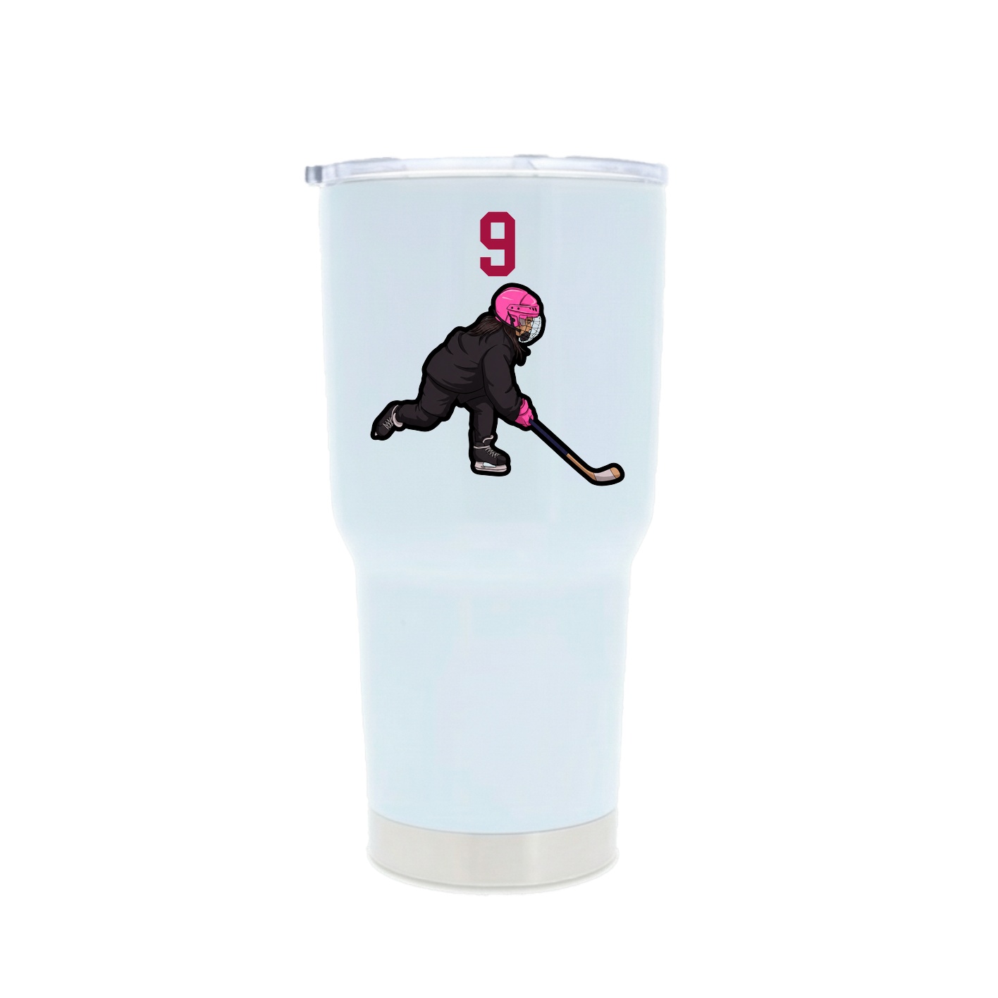 30oz Stainless Steel Tumbler — Number Top in White