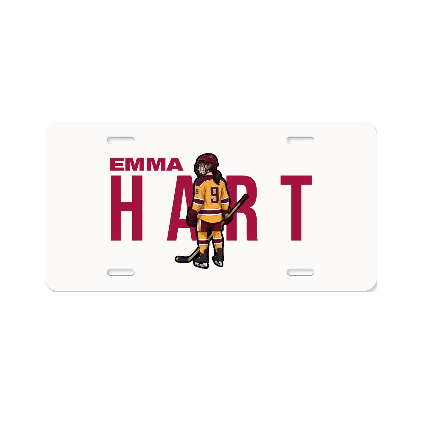 License Plate — Player Name in Classic
