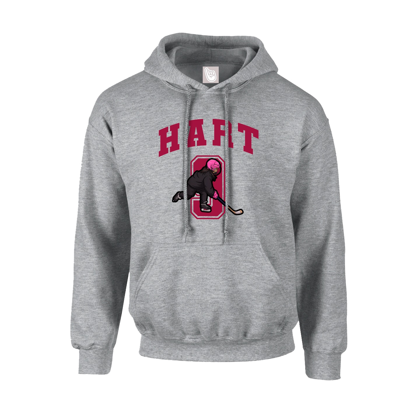 Hoodie — Number in Grey