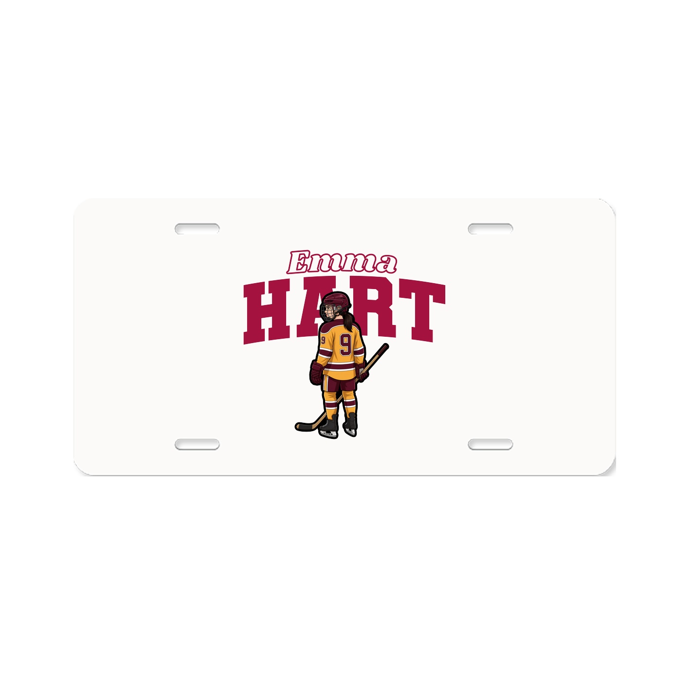 License Plate — Name Arch in Classic