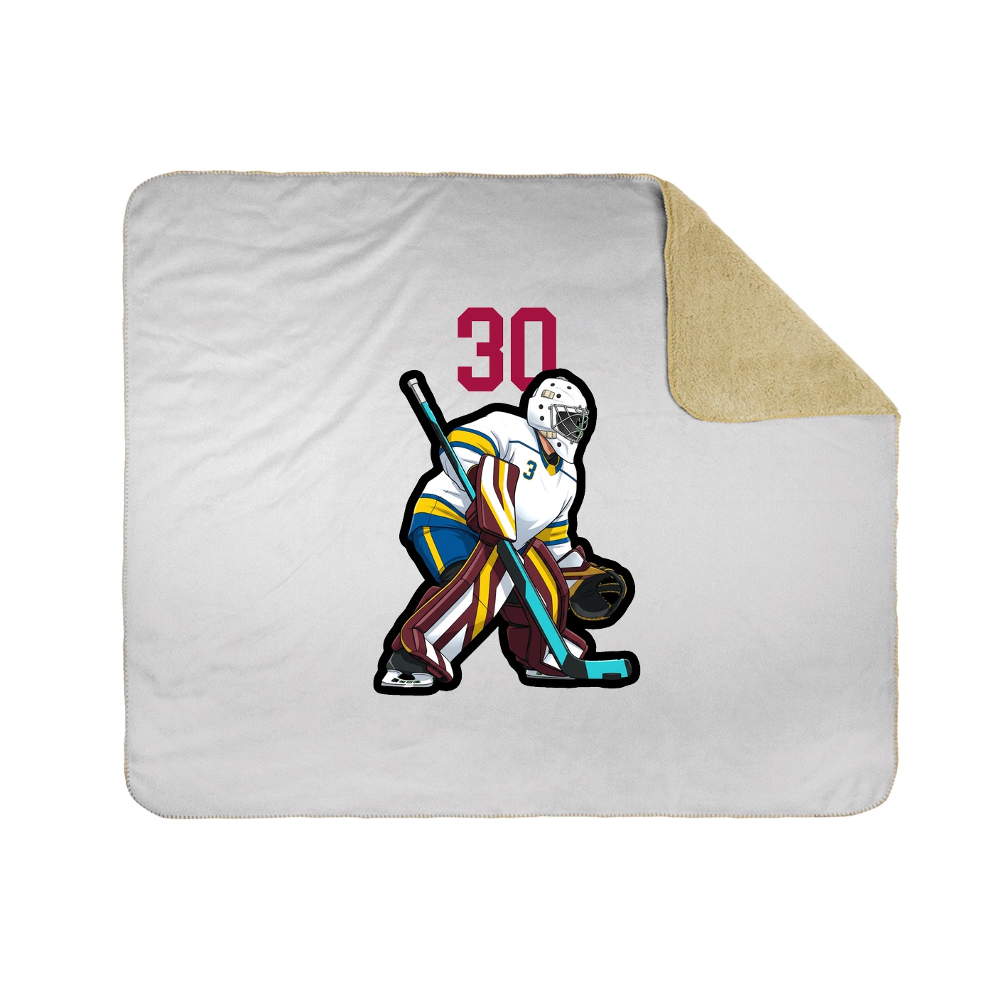 Throw Blanket — Number Top in White