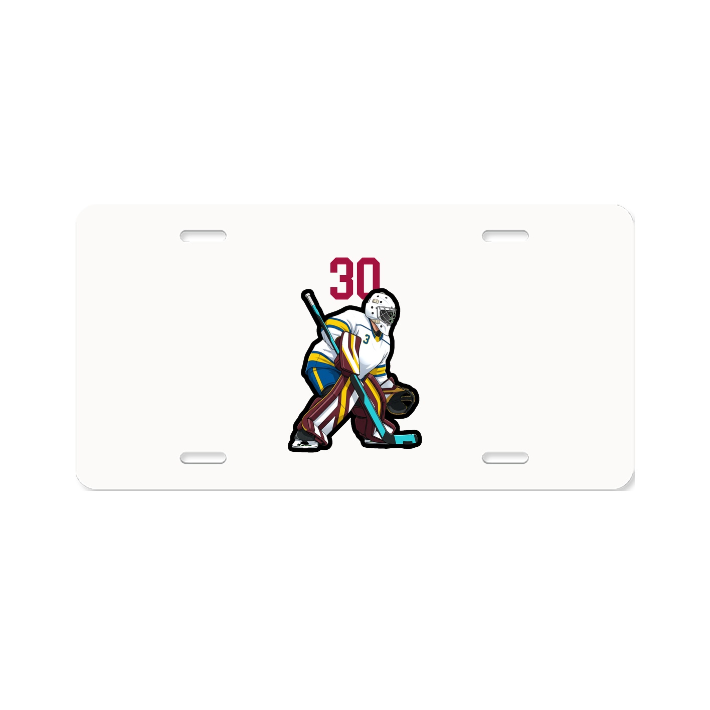License Plate — Number Top in Classic