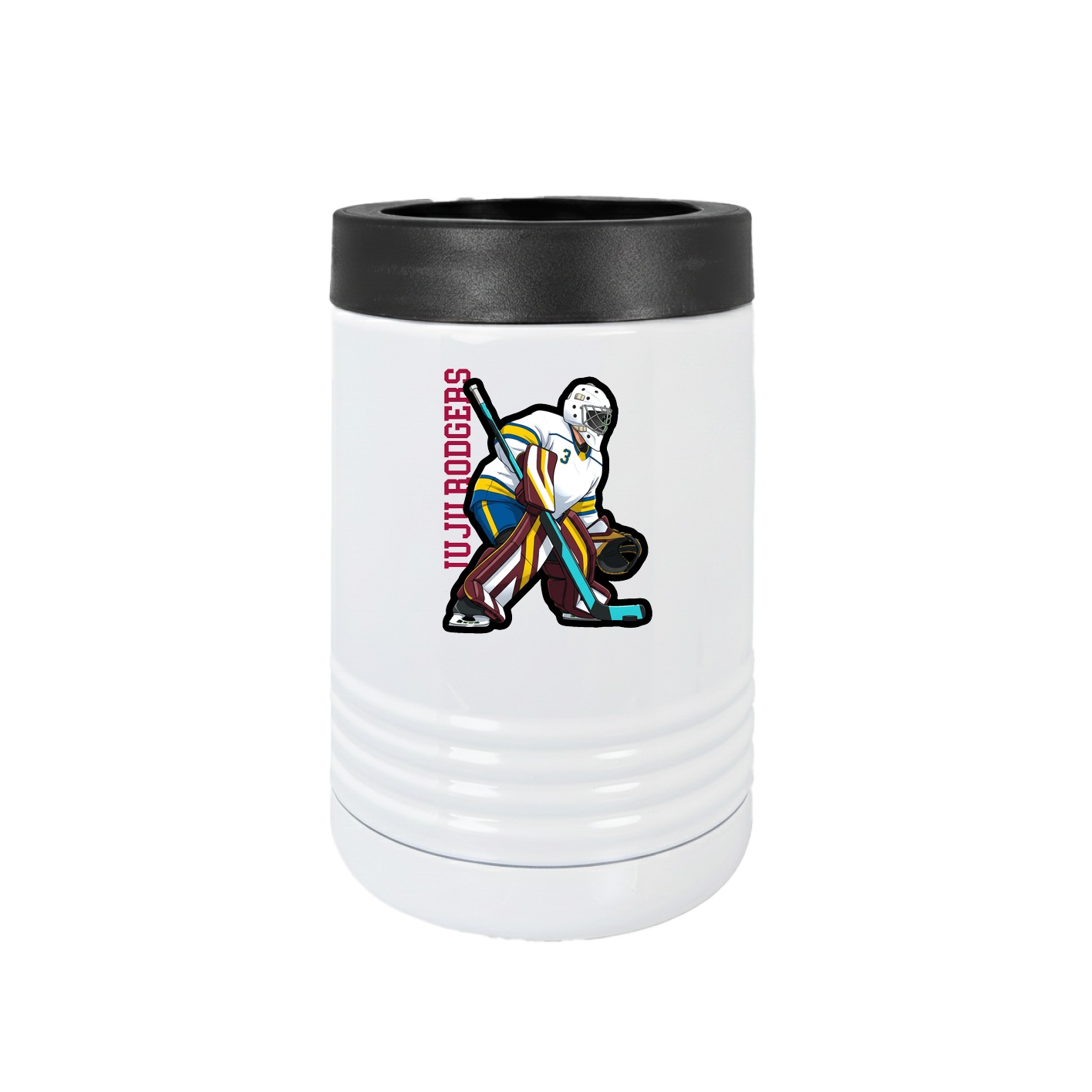 Beverage Holder — Name Vertical in White