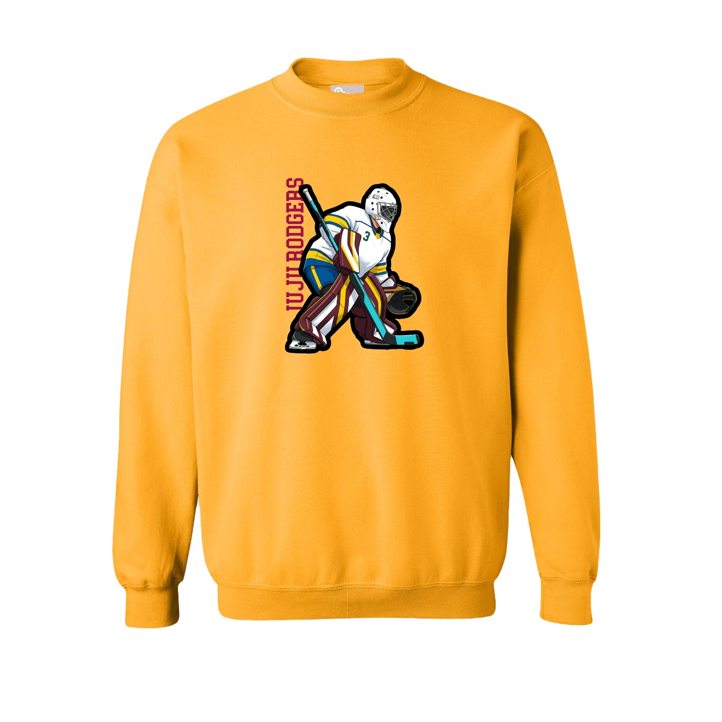 Fleece Crew — Name Vertical in Gold