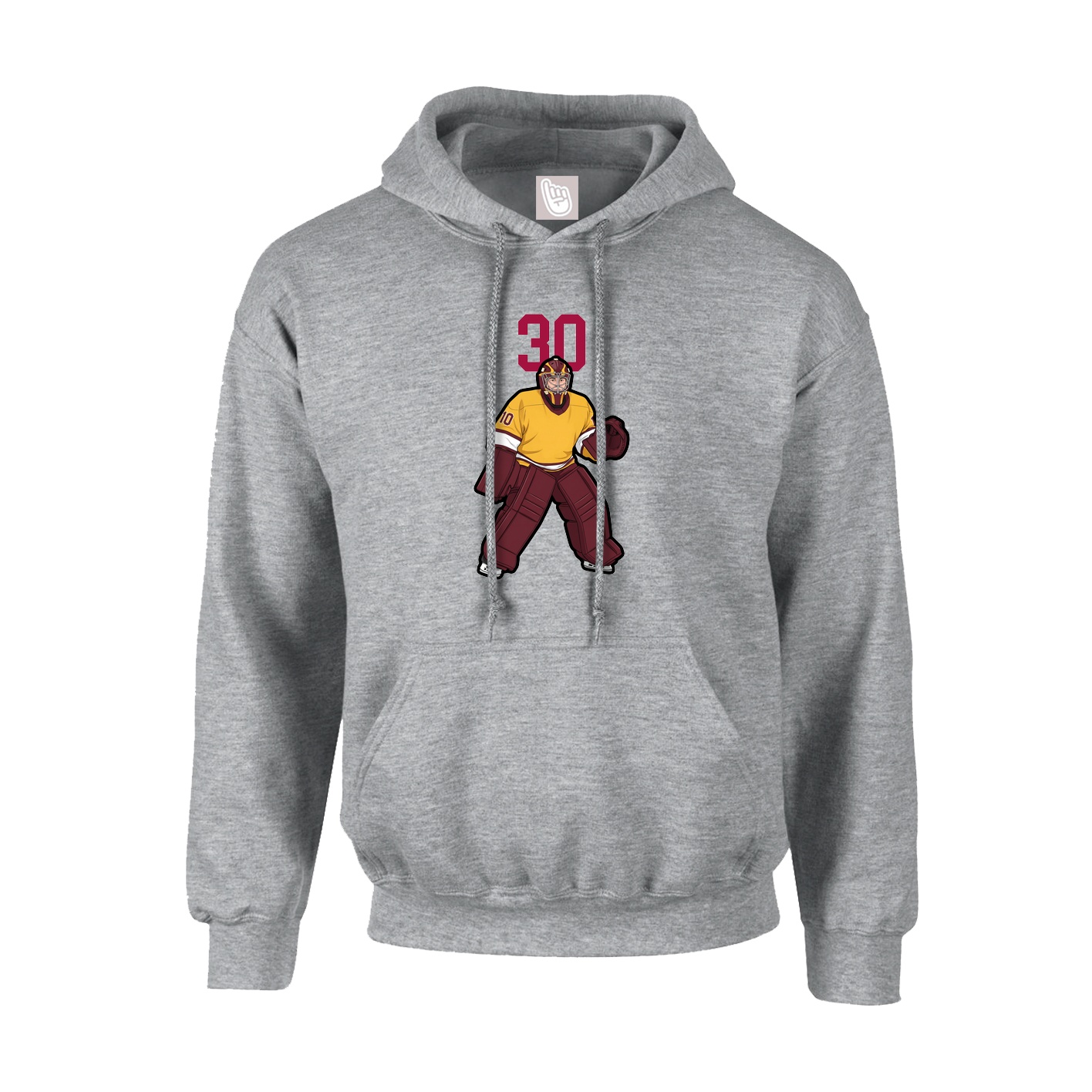 Youth Hoodie — Number Top in Grey