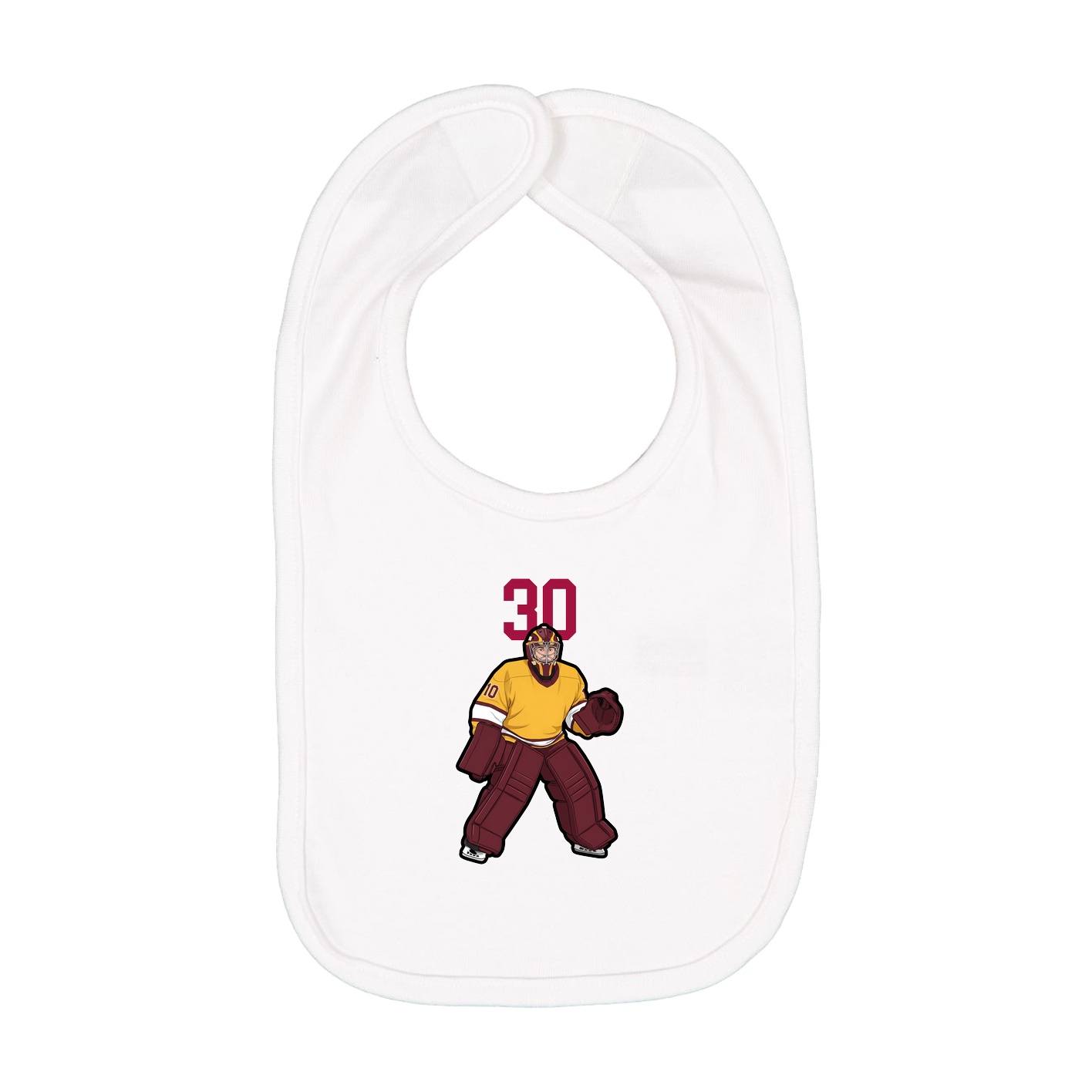 Infant Bib — Number Top in White