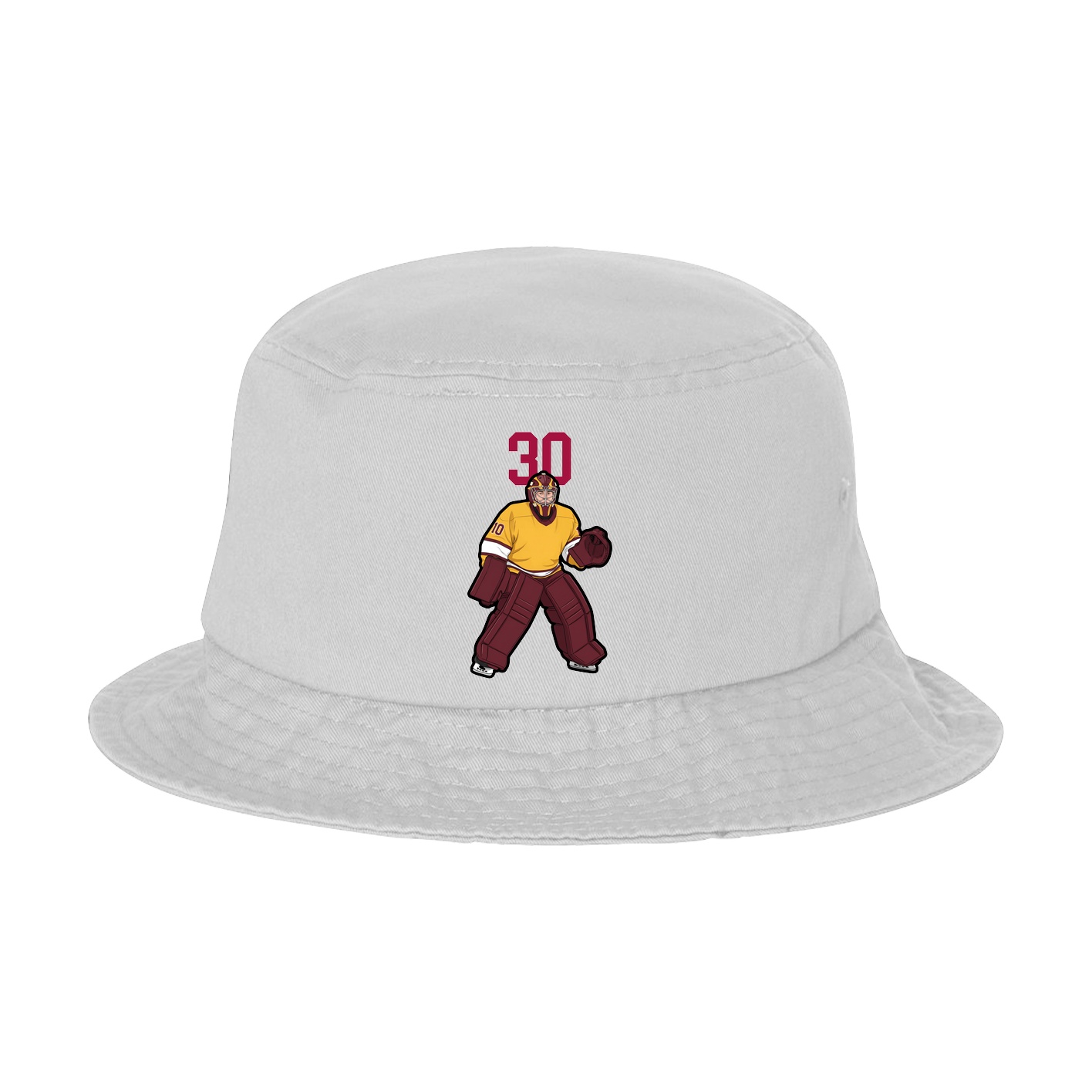 Bucket Cap — Number Top in White