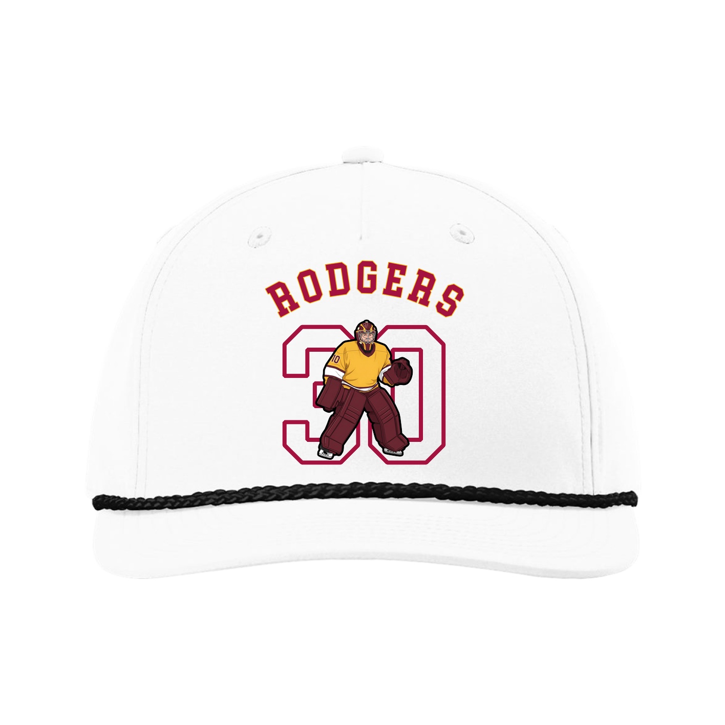 Five-Panel Classic Rope Cap — Shirsey Arch in White