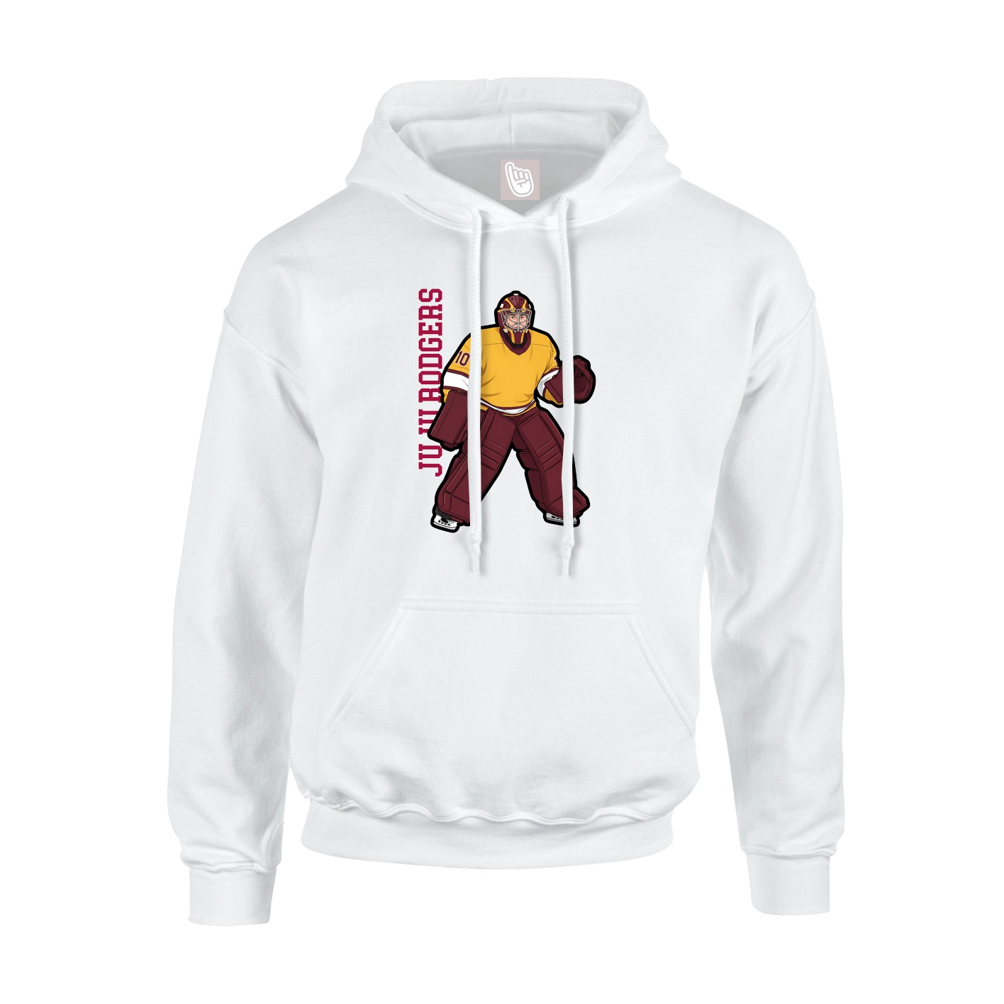 Hoodie — Name Vertical in White