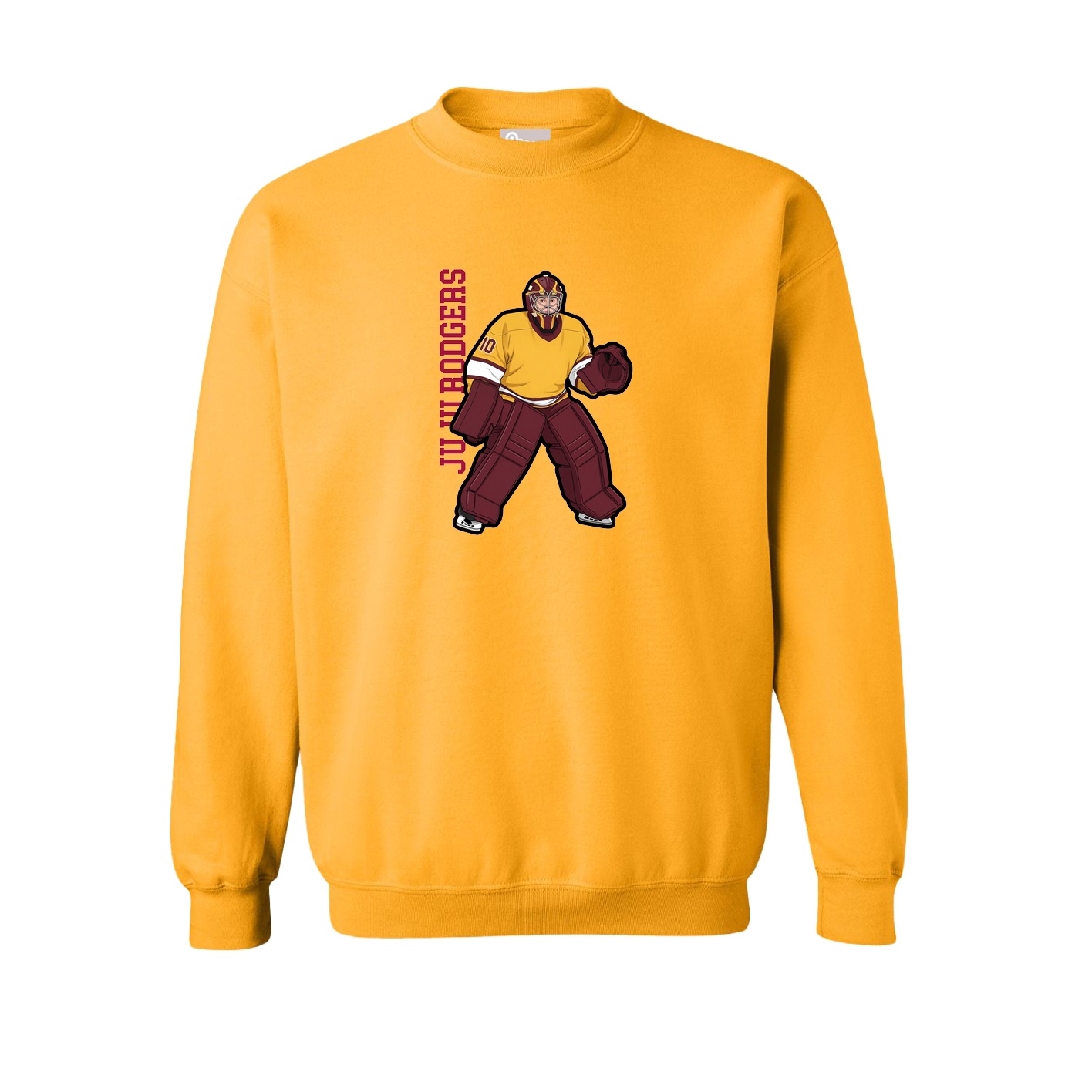 Fleece Crew — Name Vertical in Gold