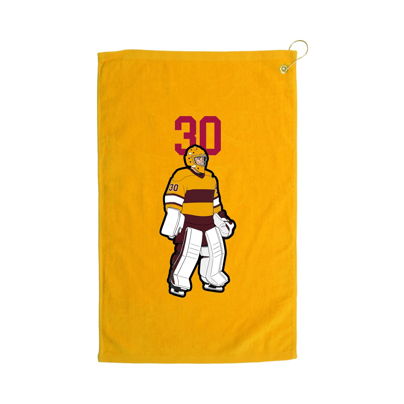 Golf Towel — Number Top in Gold