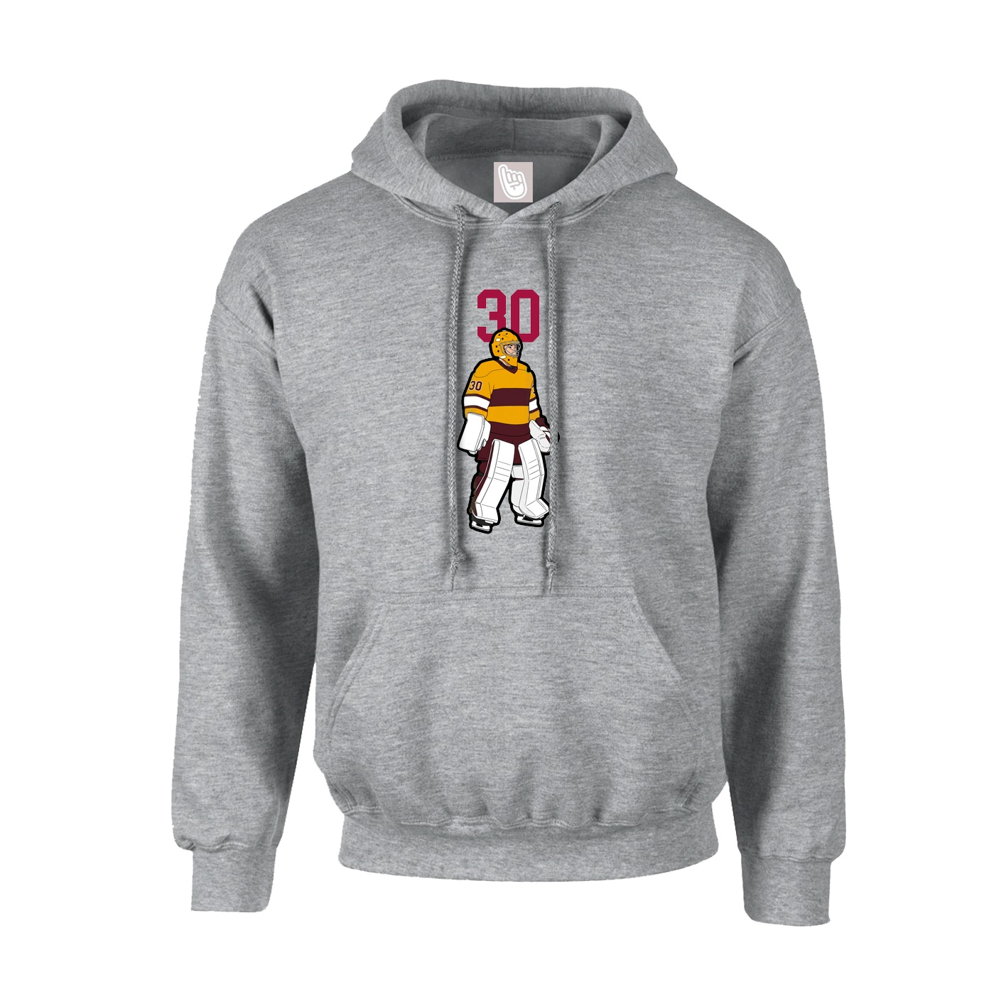 Youth Hoodie — Number Top in Grey