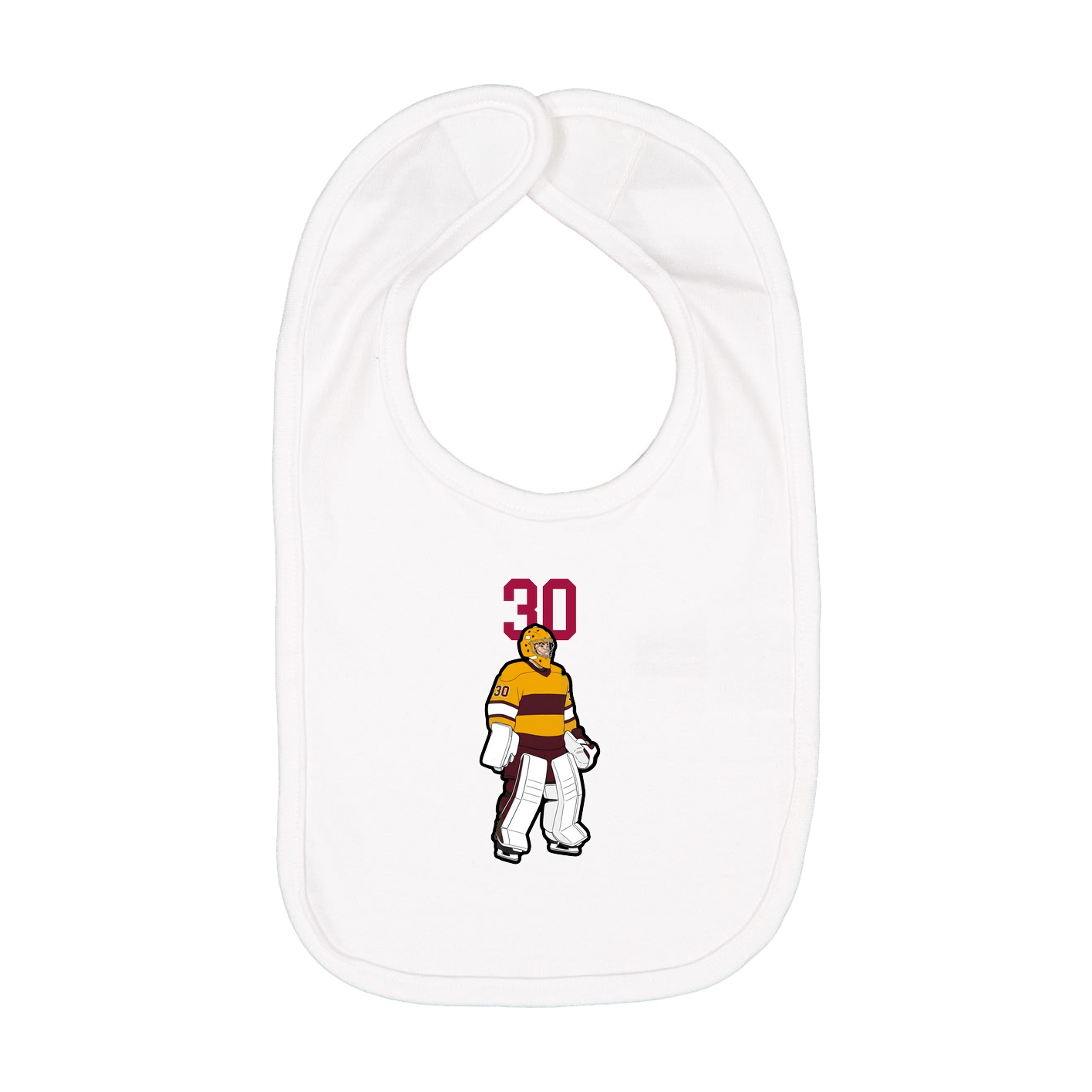 Infant Bib — Number Top in White