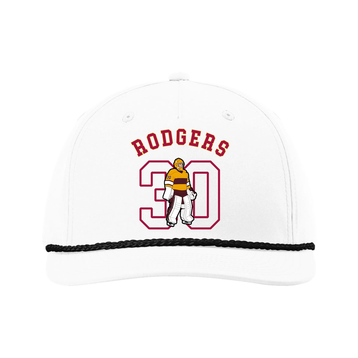 Five-Panel Classic Rope Cap — Shirsey Arch in White