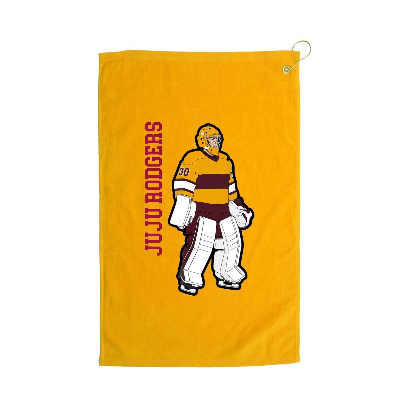 Golf Towel — Name Vertical in Gold