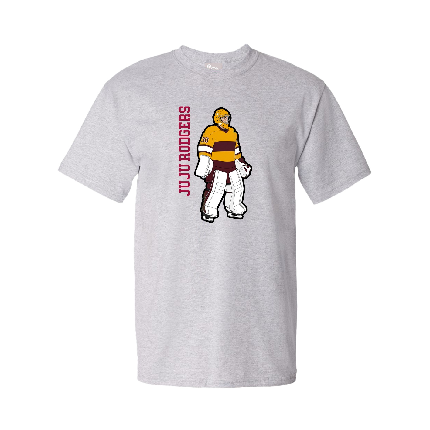Tee — Name Vertical in Grey