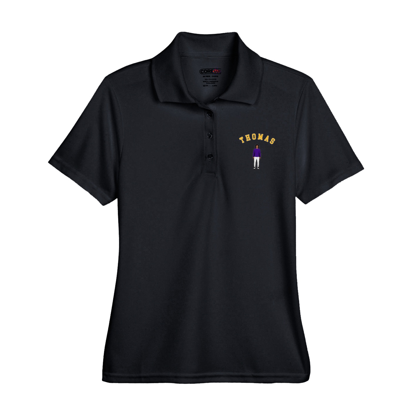 Womens Performance Polo — Shirsey Arch in Black