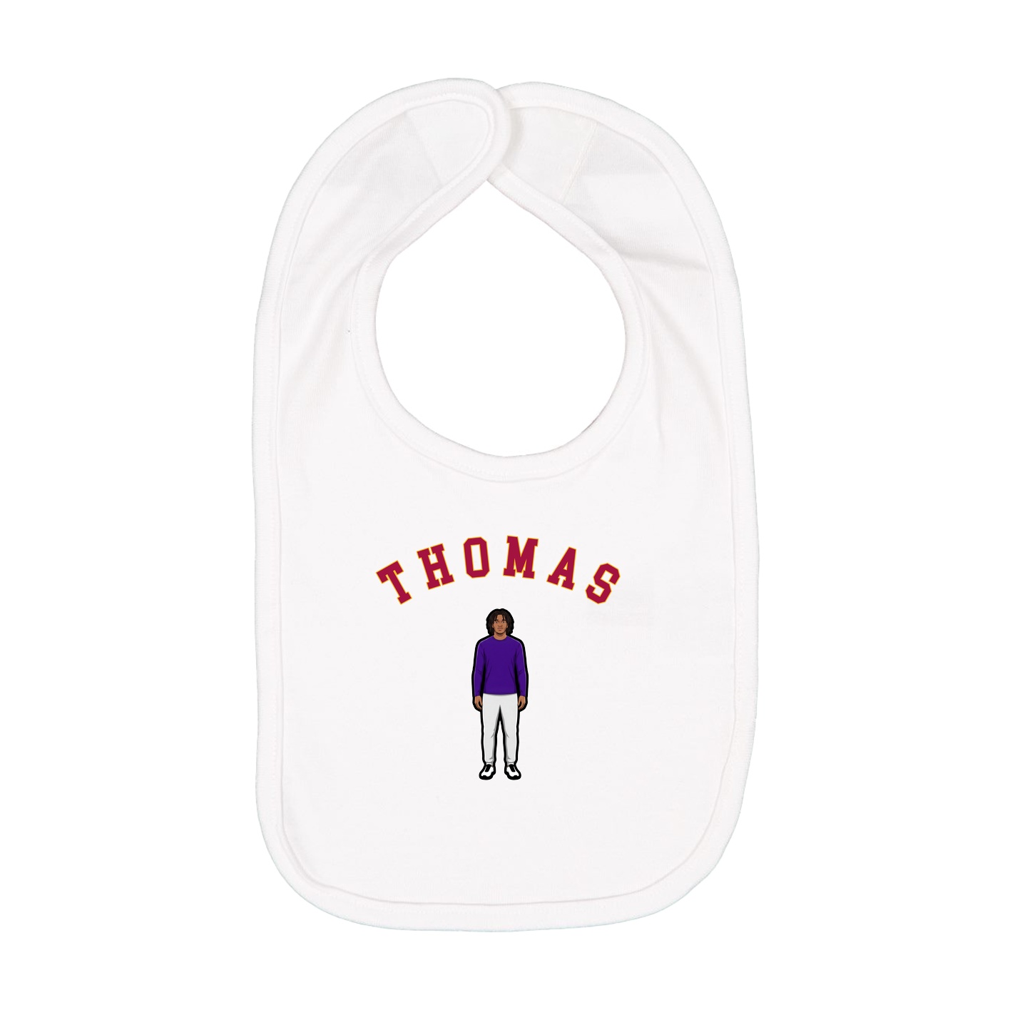 Infant Bib — Shirsey Arch in White
