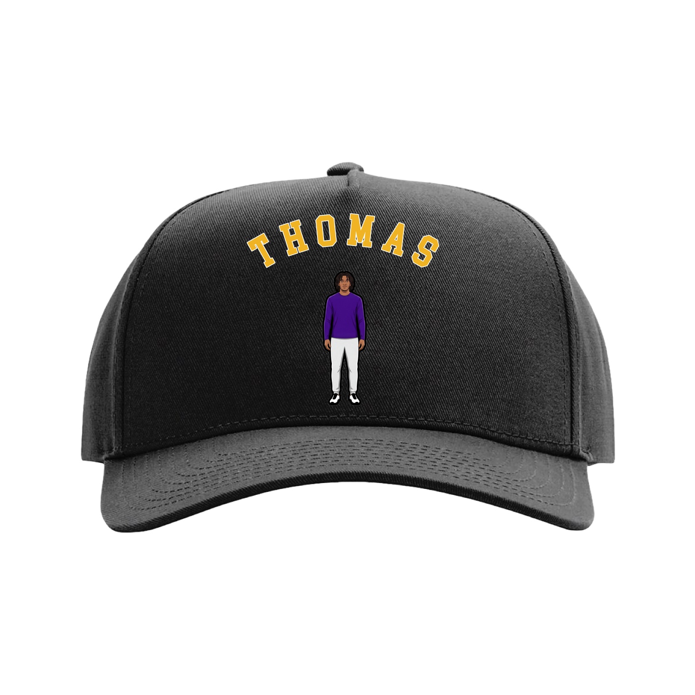 Full Fabric Five-Panel Champ Cap — Shirsey Arch in Black