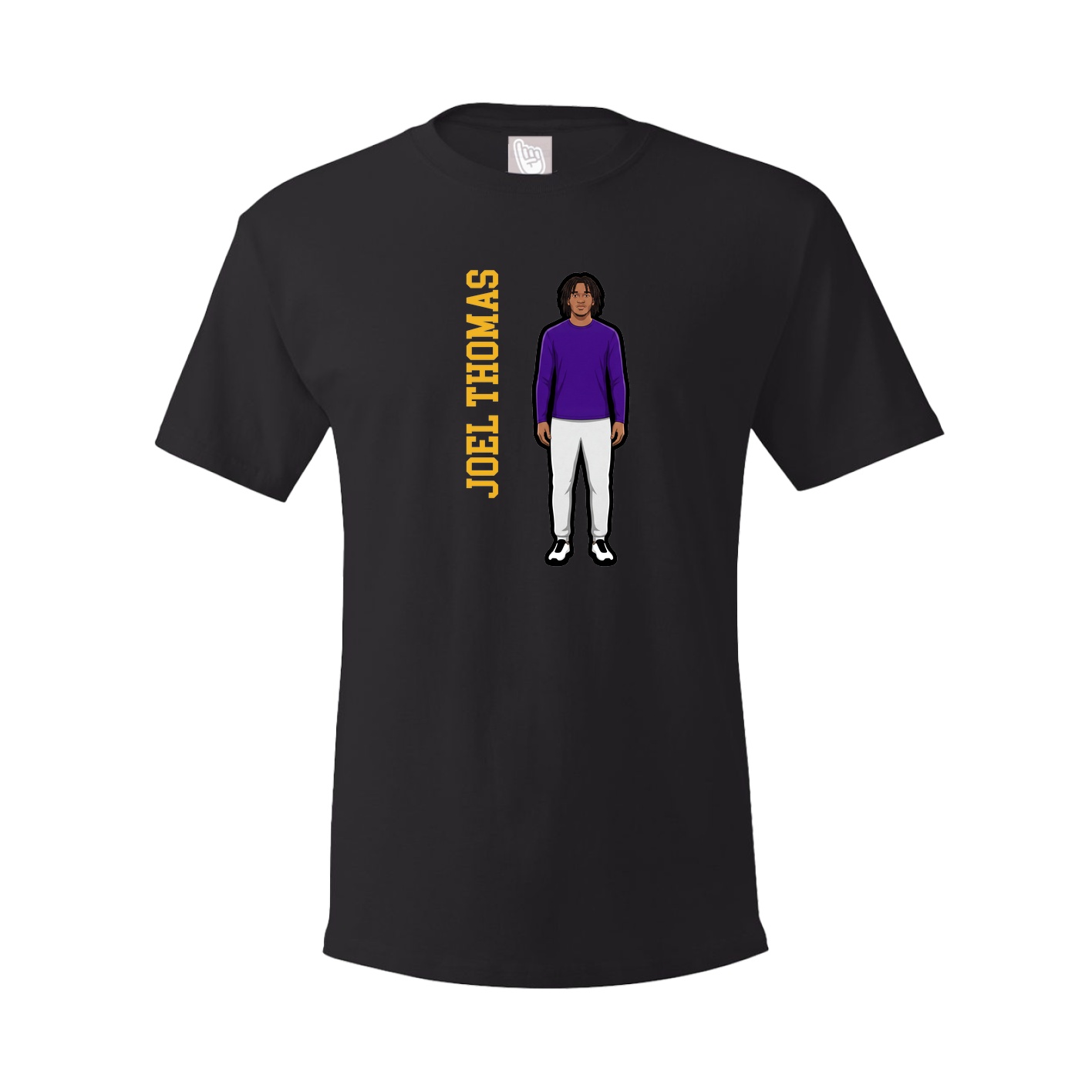 Tee — Name Vertical in Black