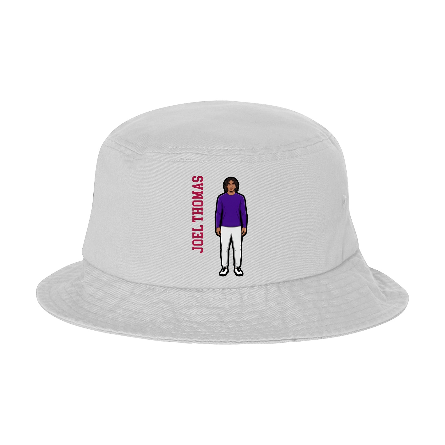 Bucket Cap — Name Vertical in White