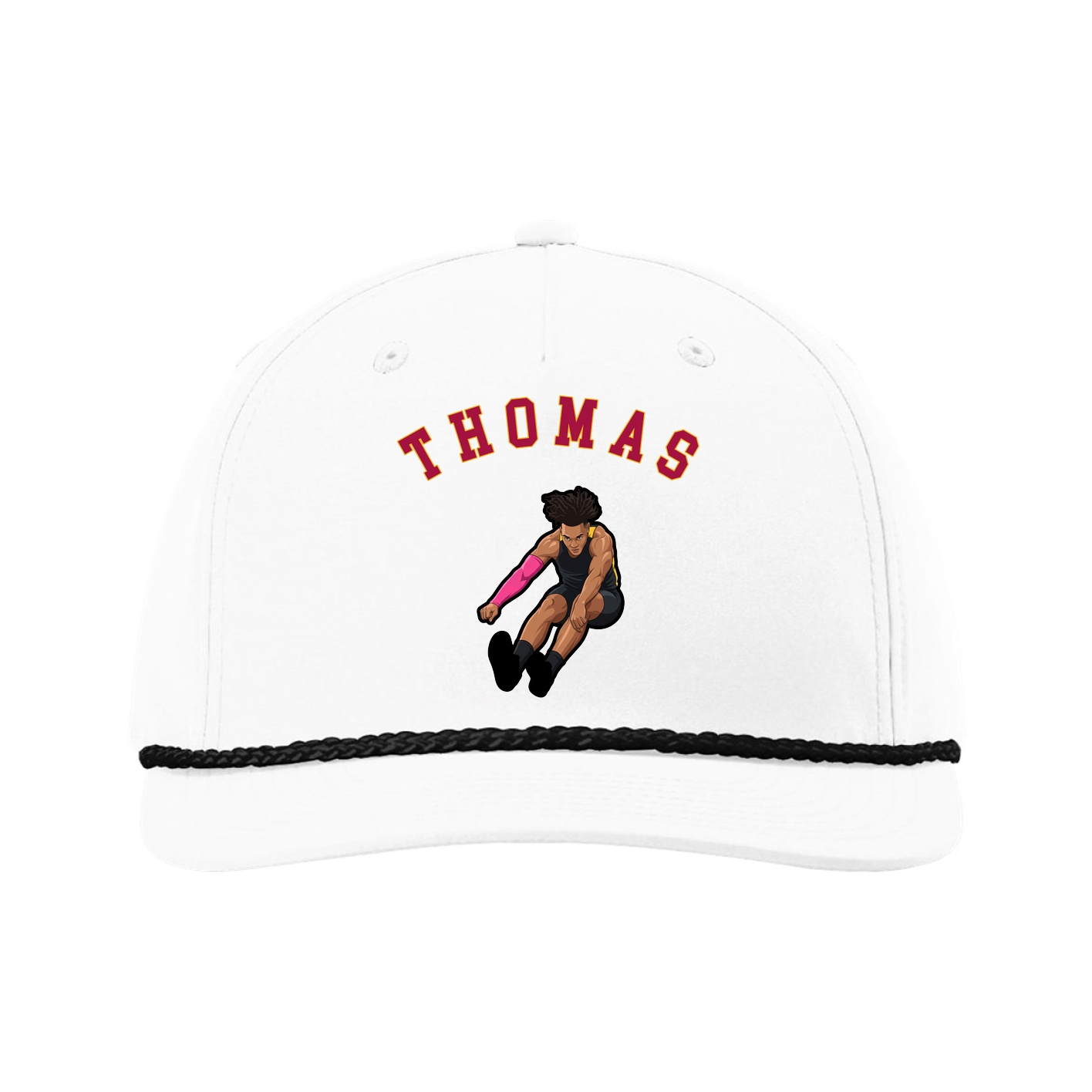 Five-Panel Classic Rope Cap — Shirsey Arch in White