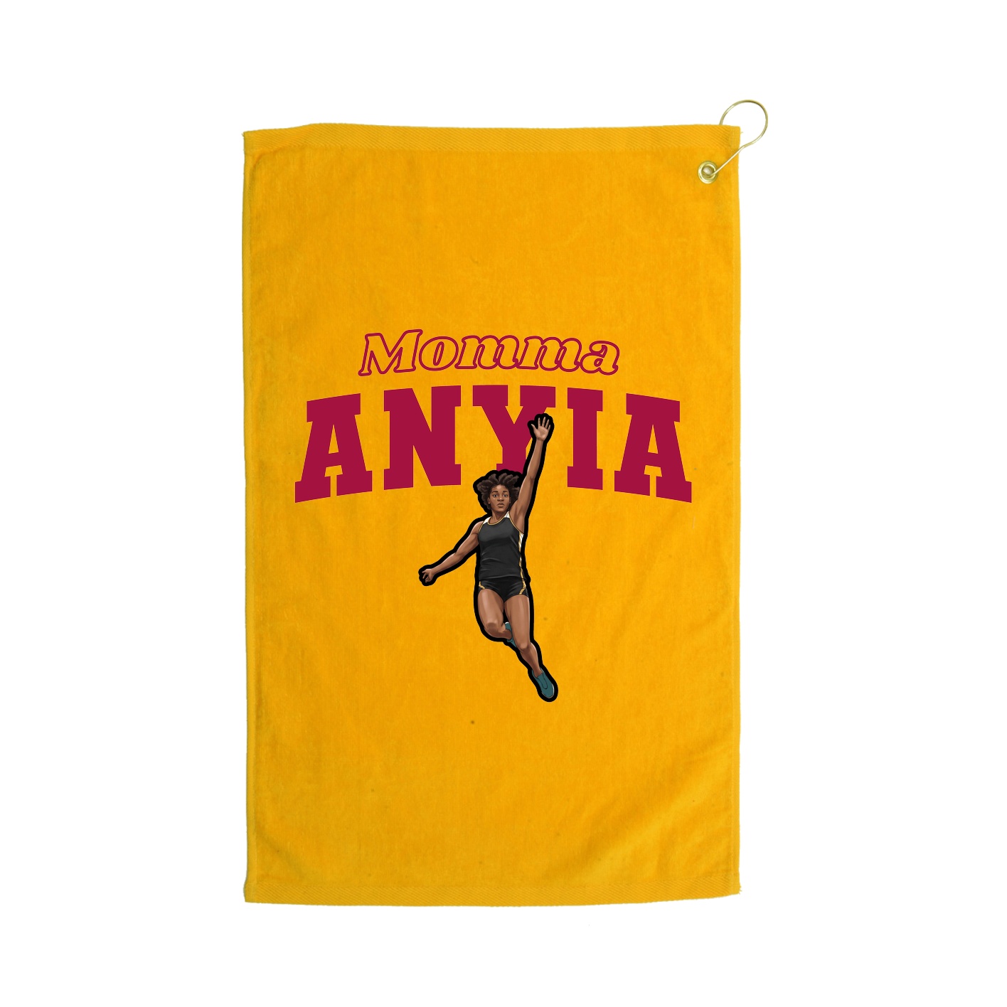 Golf Towel — Mothers Day Block in Gold