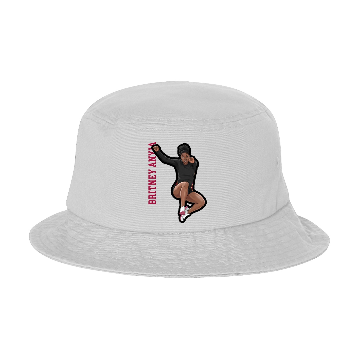 Bucket Cap — Name Vertical in White