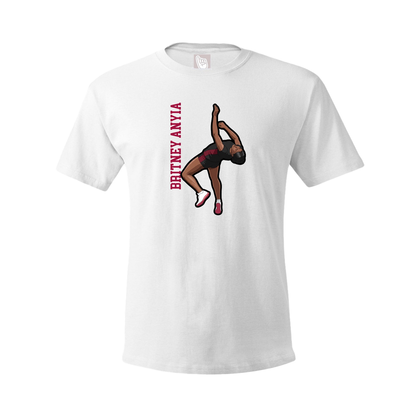Tee — Name Vertical in White